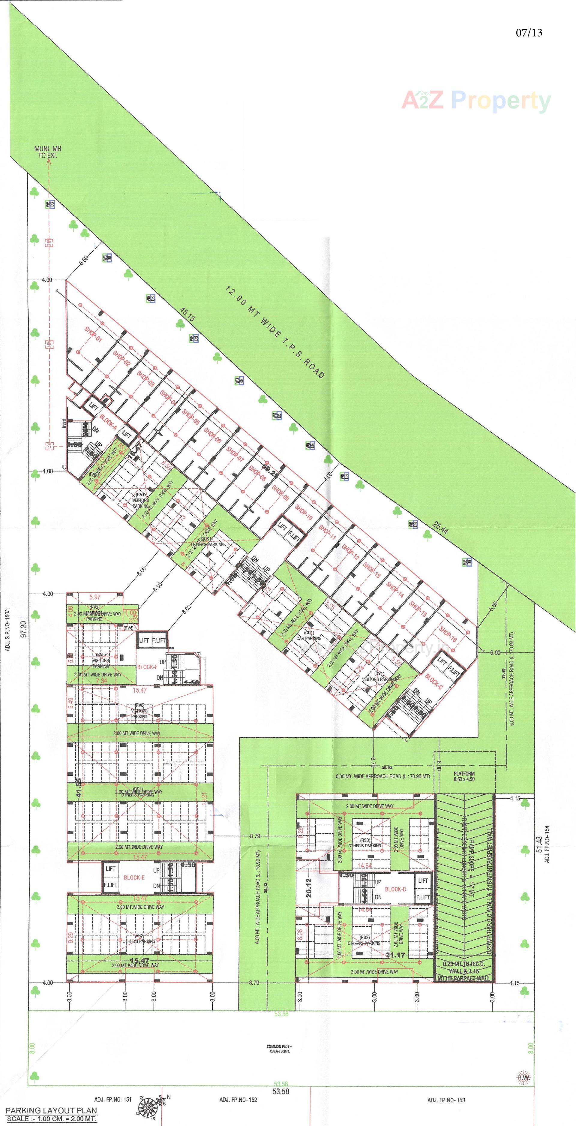 Layout of real estate project Jay Visat Mangalya located at Vavol, Gandhinagar, Gujarat