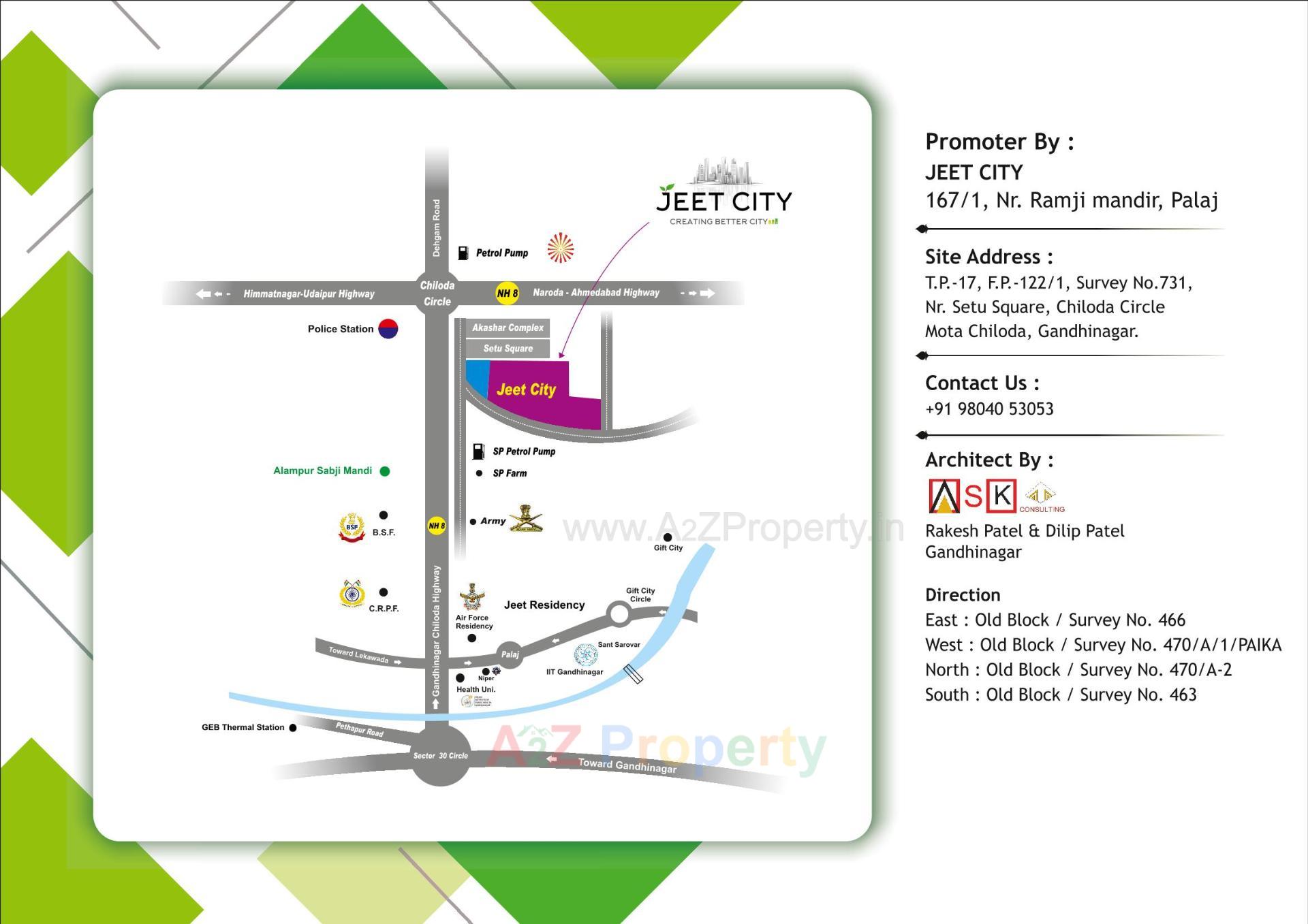  of real estate project Jeet City located at Chiloda, Gandhinagar, Gujarat