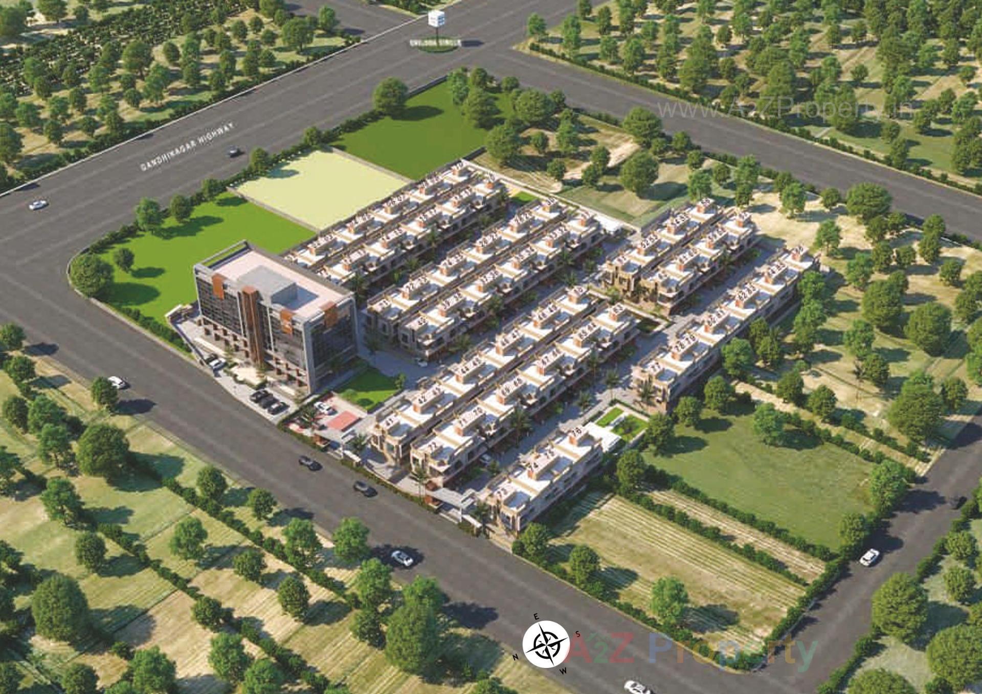 3D Elevation of real estate project Jeet City located at Chiloda, Gandhinagar, Gujarat