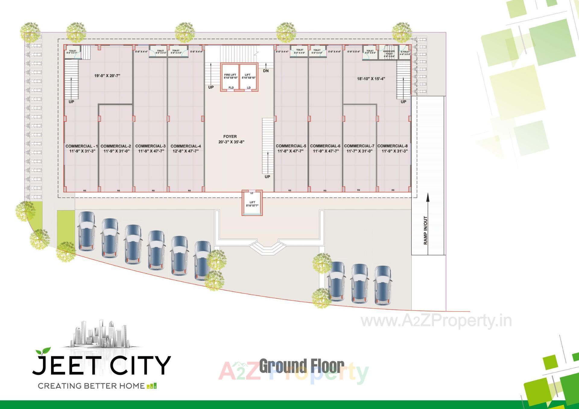 Layout of real estate project Jeet City located at Chiloda, Gandhinagar, Gujarat