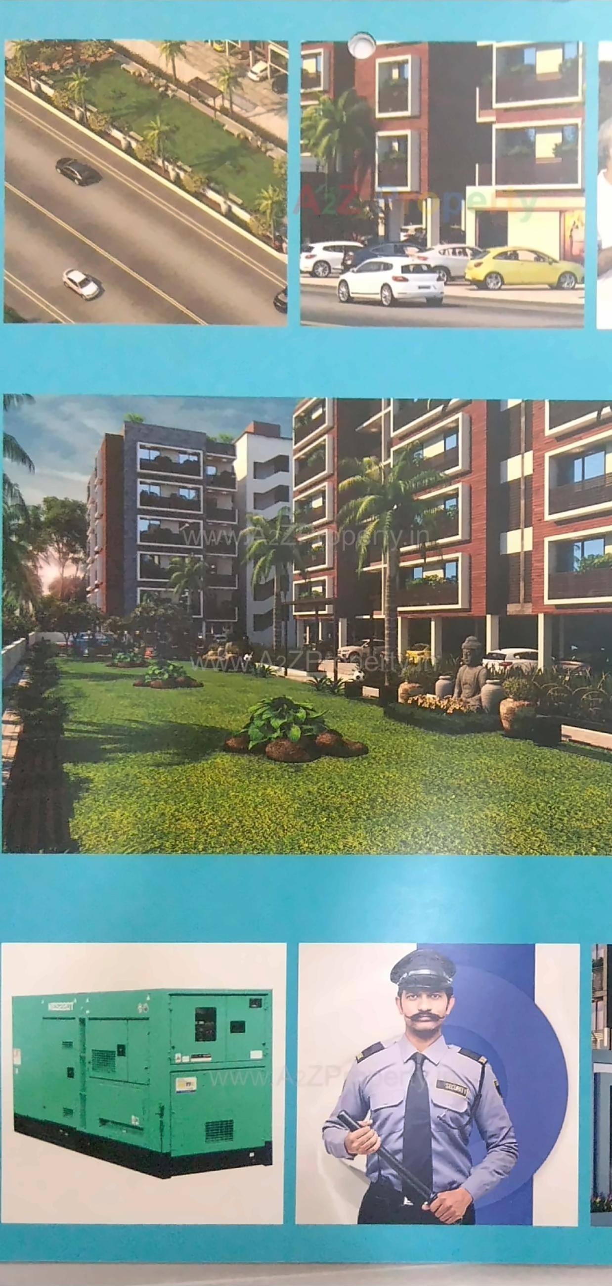 3D Elevation of real estate project Jeet Residency 3bhk located at Palaj, Gandhinagar, Gujarat