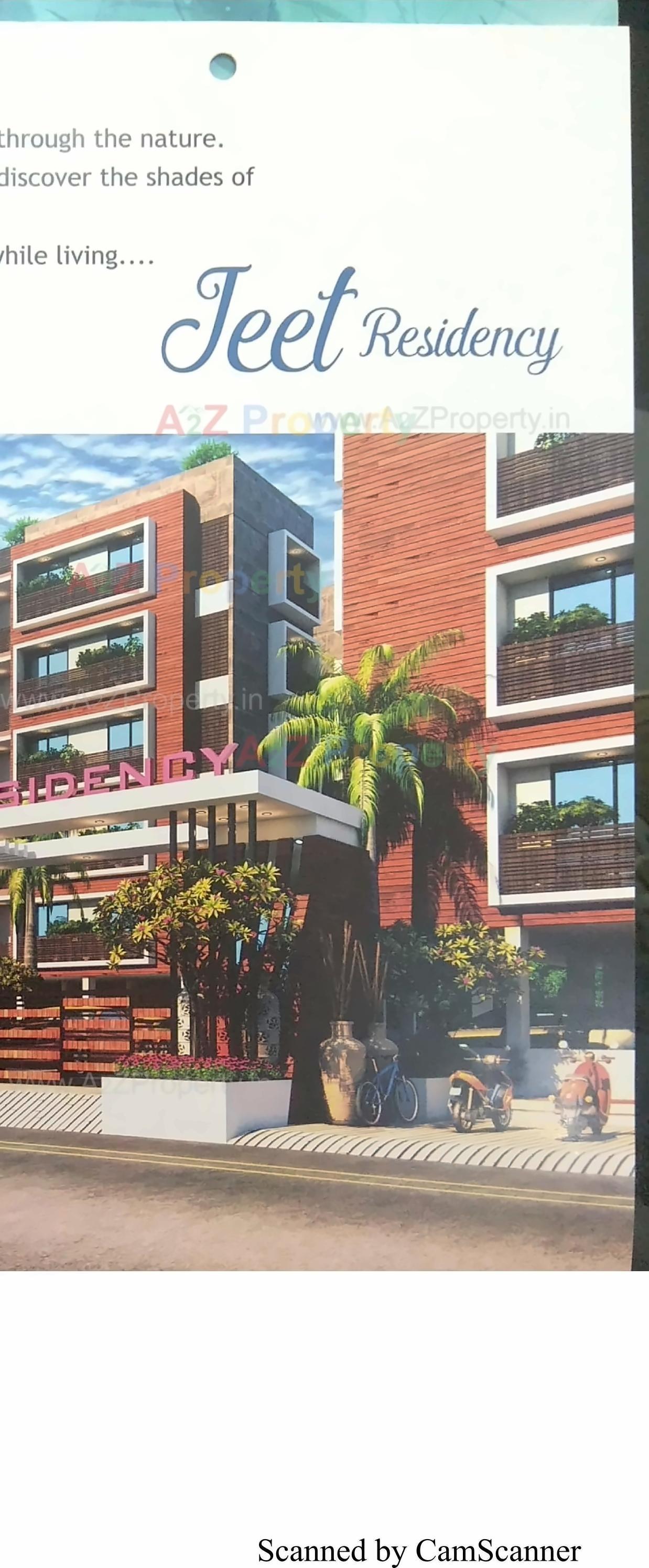 3D Elevation of real estate project Jeet Residency 3bhk located at Palaj, Gandhinagar, Gujarat