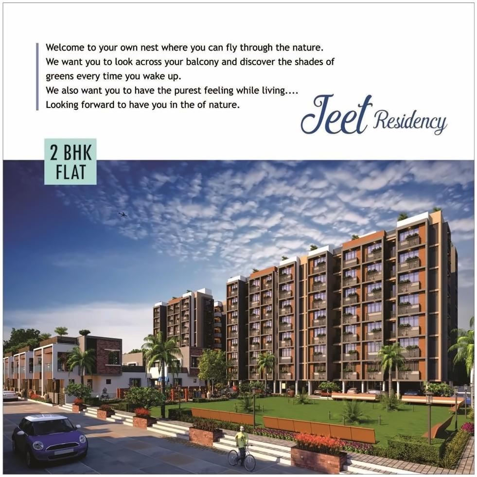 3D Elevation of real estate project Jeet Residency located at Palaj, Gandhinagar, Gujarat