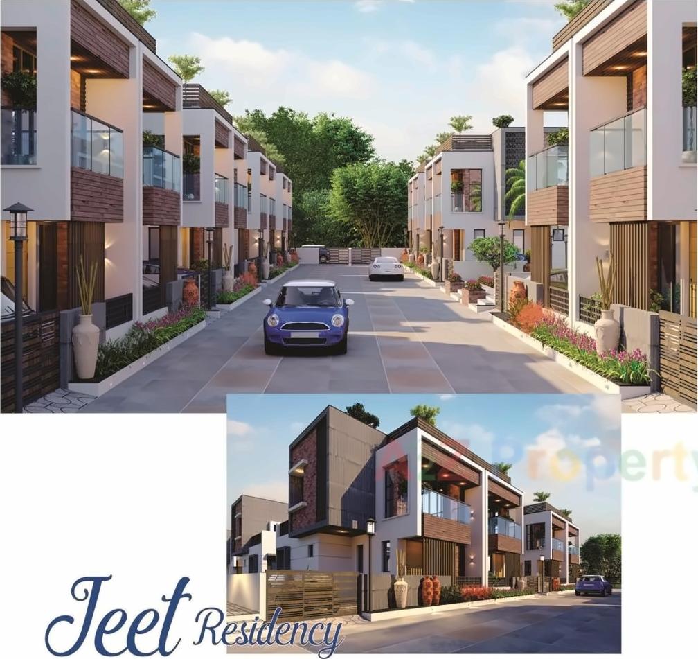 3D Elevation of real estate project Jeet Residency located at Palaj, Gandhinagar, Gujarat