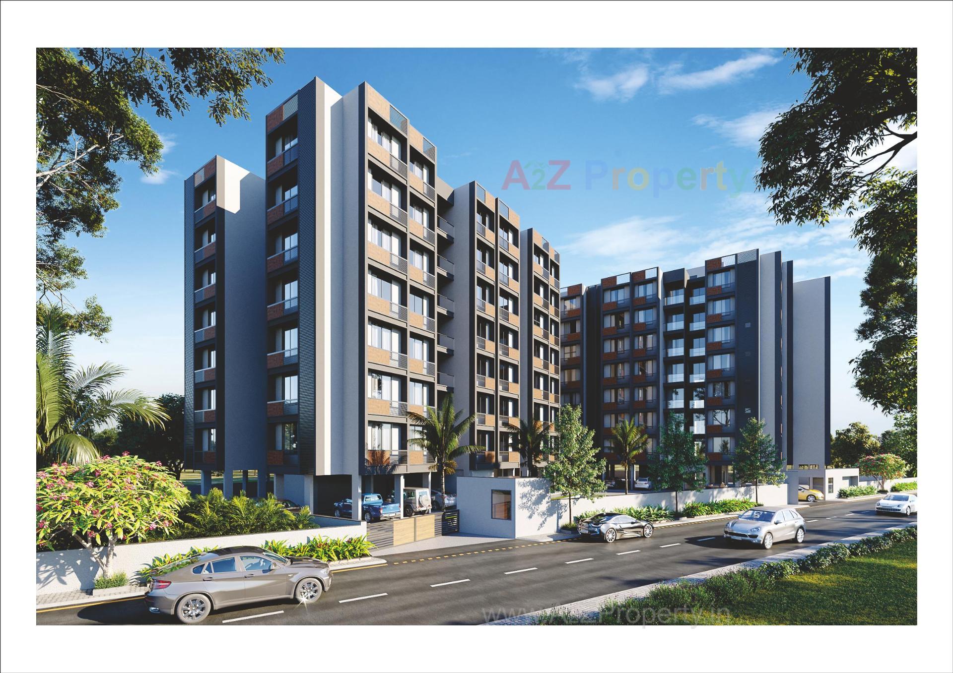3D Elevation of real estate project Jeet Royal located at Palaj, Gandhinagar, Gujarat
