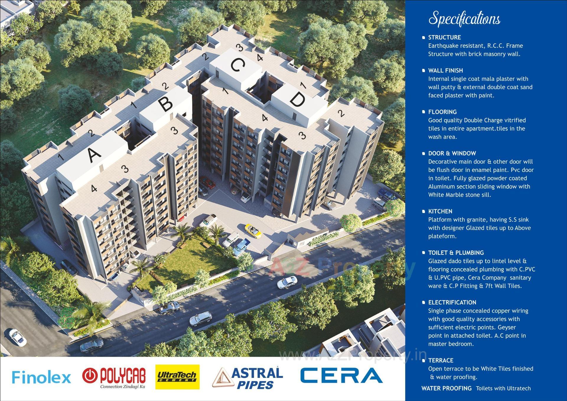 3D Elevation of real estate project Jeet Royal located at Palaj, Gandhinagar, Gujarat