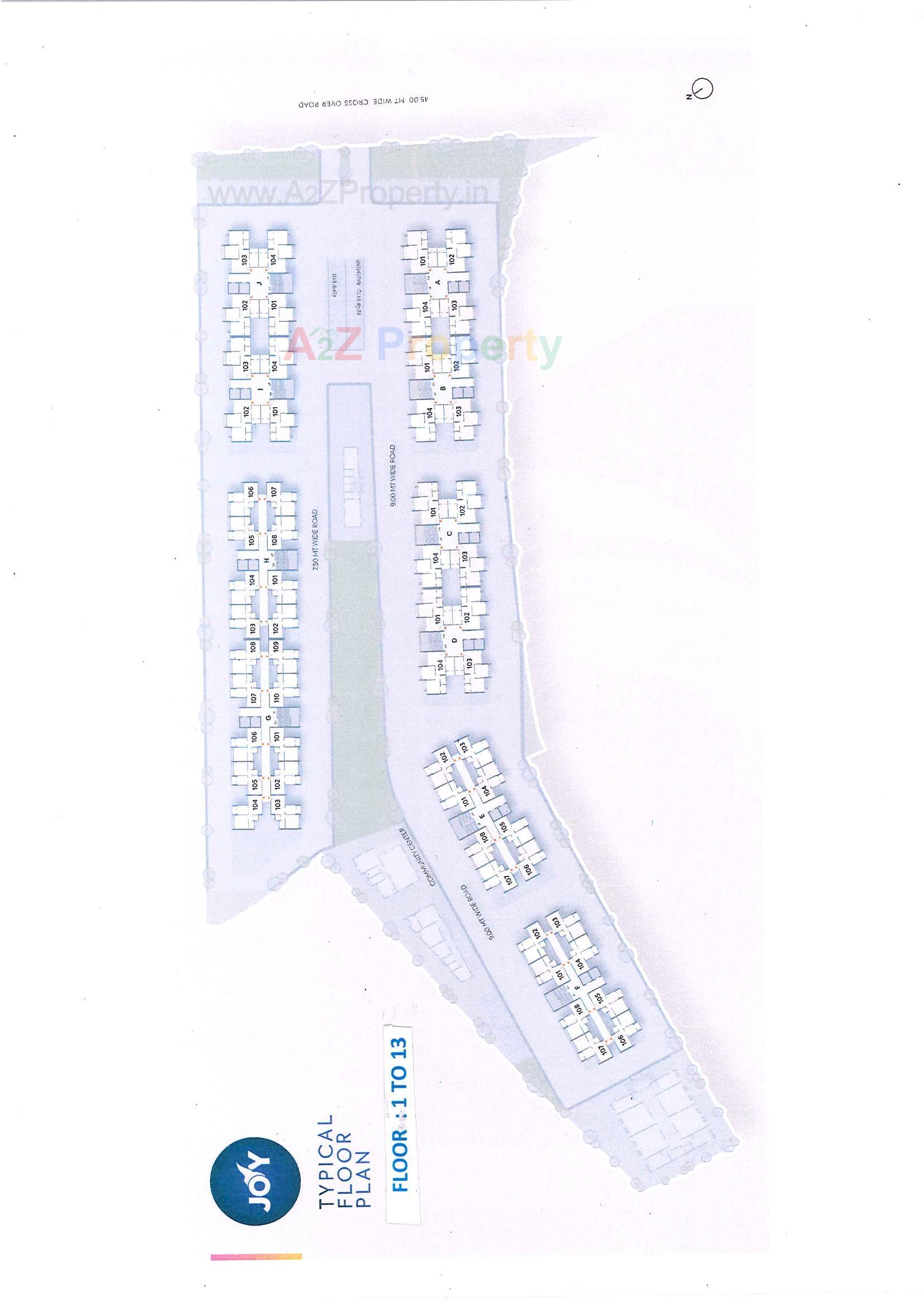Layout of real estate project Joy located at Gandhinagar, Gandhinagar, Gujarat