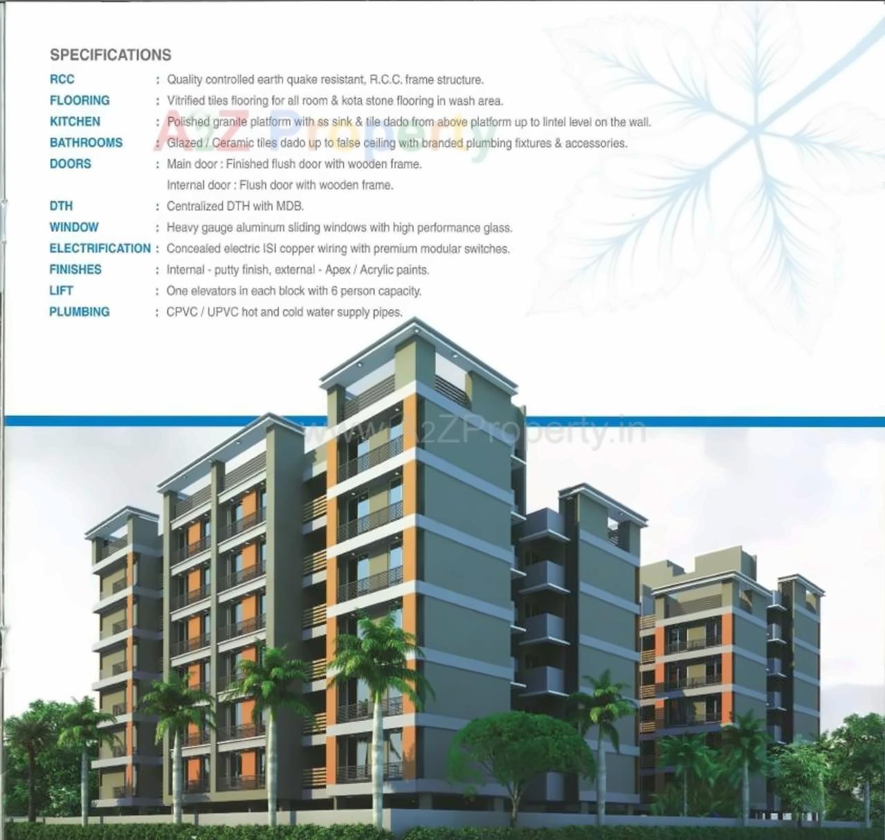 3D Elevation of real estate project Kabir Paradise located at Sargasan, Gandhinagar, Gujarat