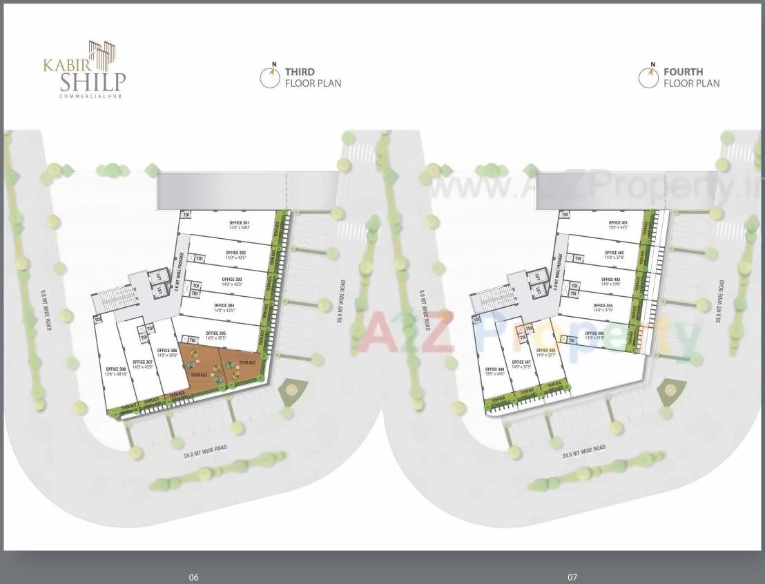Layout of real estate project Kabir Shilp located at Kudasan, Gandhinagar, Gujarat