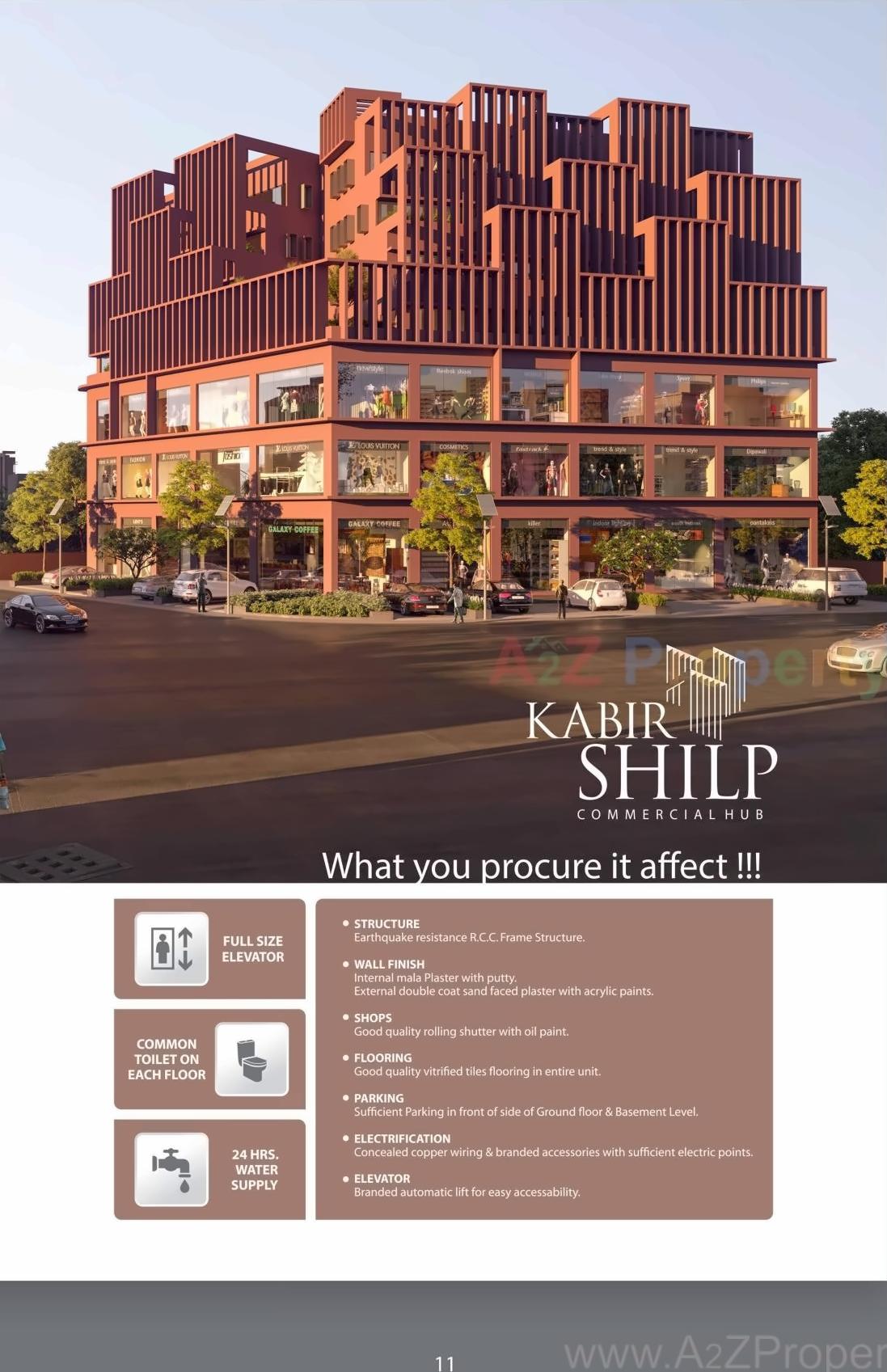 3D Elevation of real estate project Kabir Shilp located at Kudasan, Gandhinagar, Gujarat