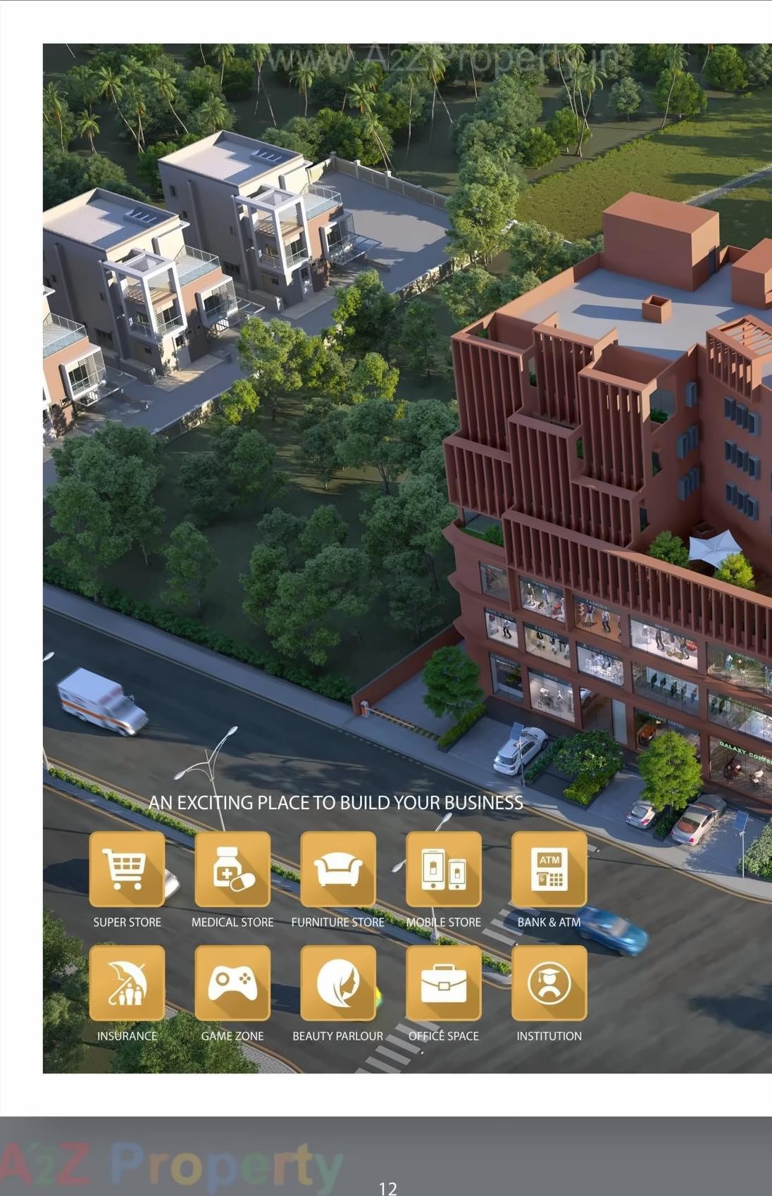 3D Elevation of real estate project Kabir Shilp located at Kudasan, Gandhinagar, Gujarat