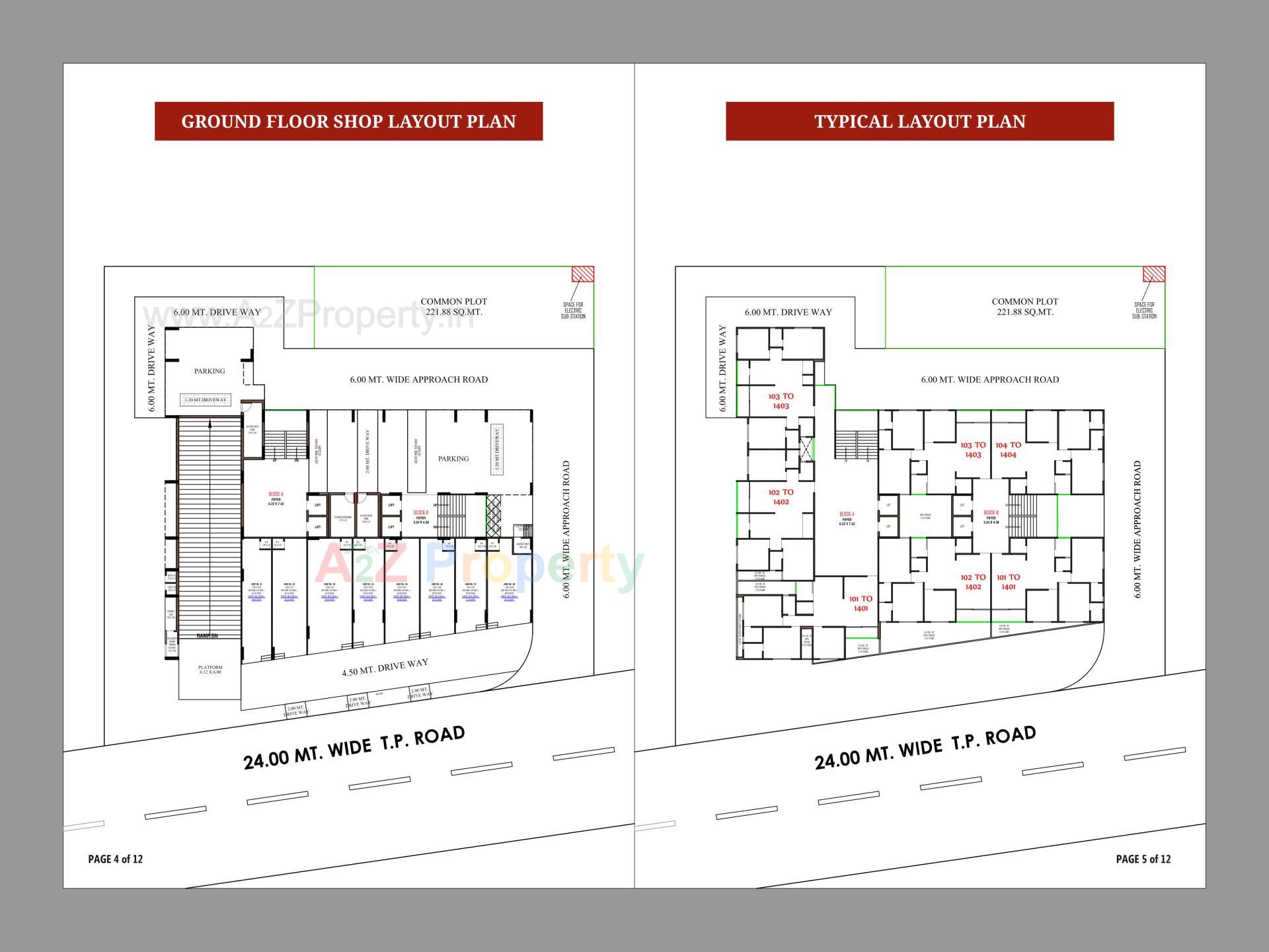 Layout of real estate project Kadamb Parisar located at Zundal, Gandhinagar, Gujarat