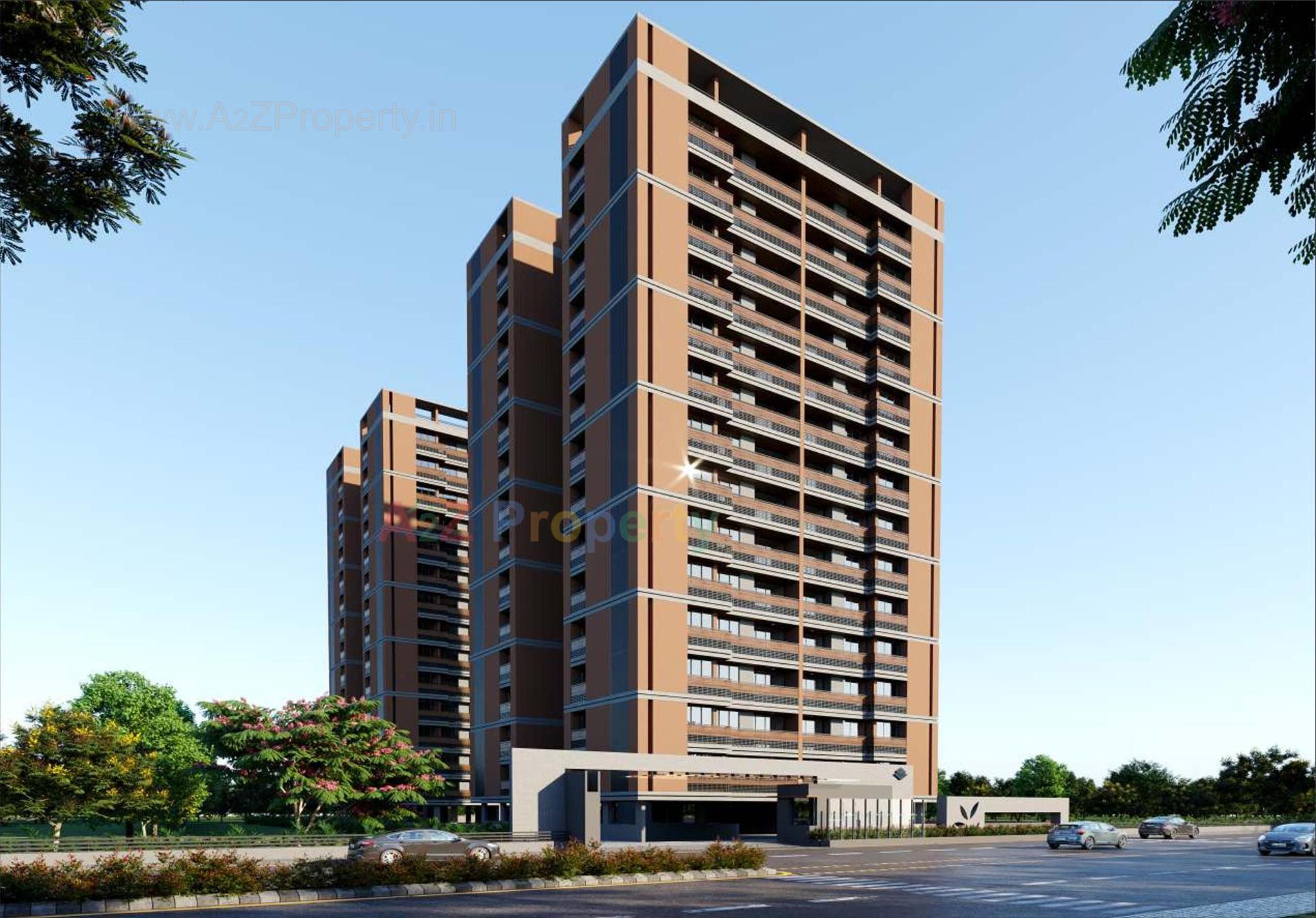 3D Elevation of real estate project Kadamb Pushp located at Zundal, Gandhinagar, Gujarat