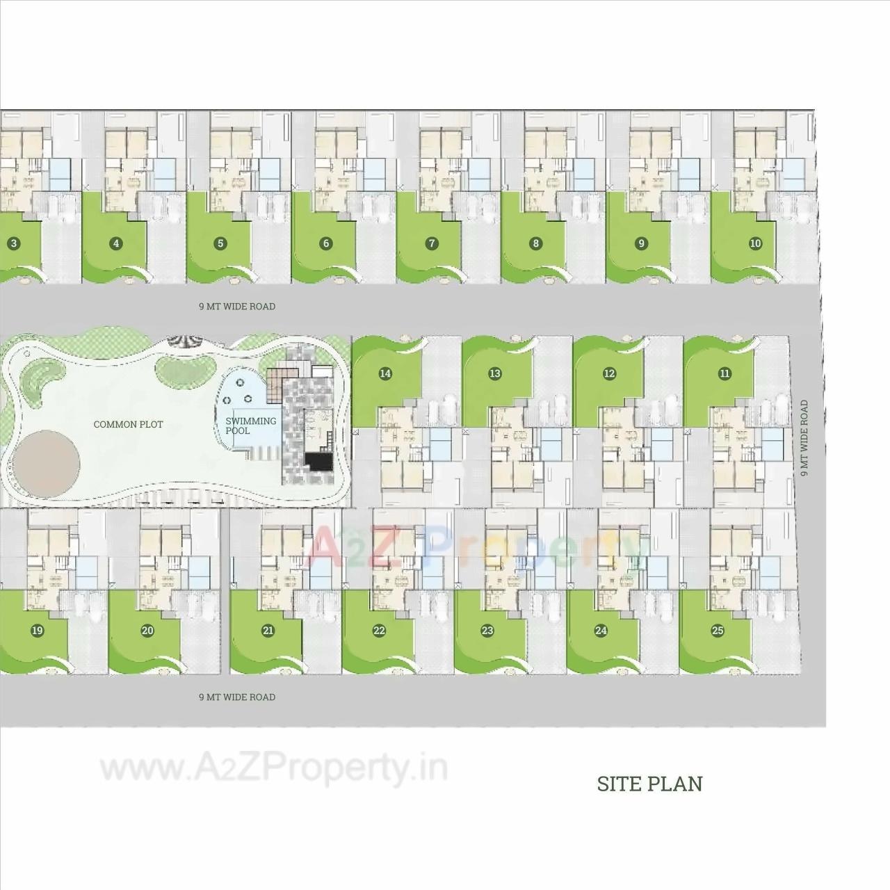 Layout of real estate project Kadamb Villas located at Bhat, Gandhinagar, Gujarat