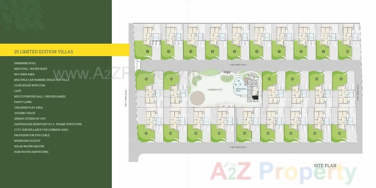 Layout of real estate project Kadamb Villas located at Bhat, Gandhinagar, Gujarat