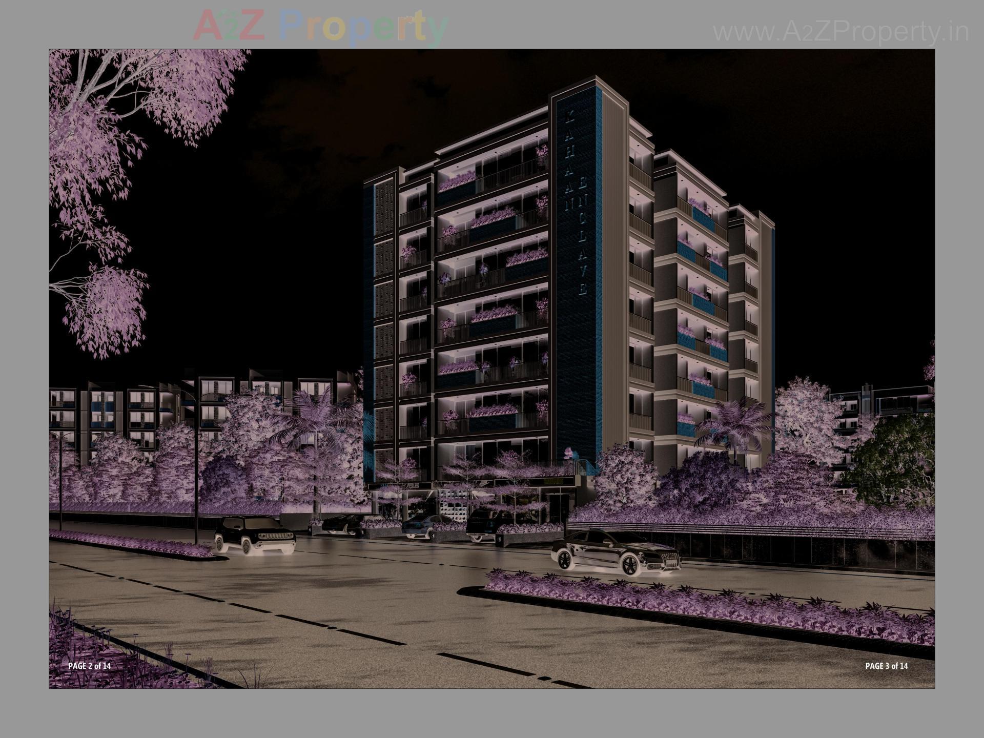 3D Elevation of real estate project Kahaan Enclave located at Zundal, Gandhinagar, Gujarat