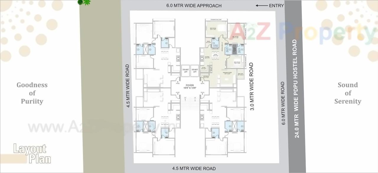 Layout of real estate project Kailasham located at Raisan, Gandhinagar, Gujarat