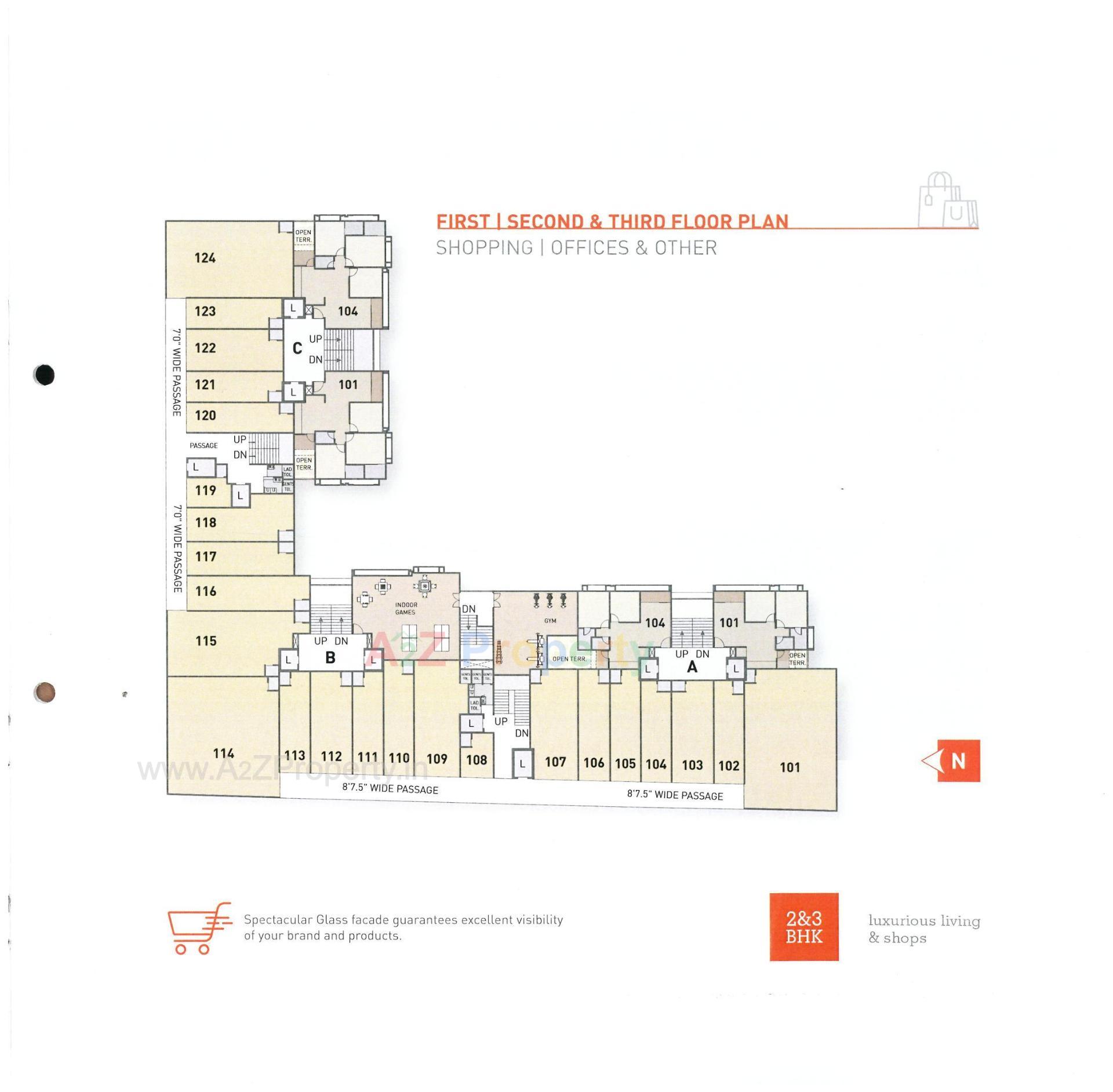 Layout of real estate project Kalash Square located at Zundal, Gandhinagar, Gujarat