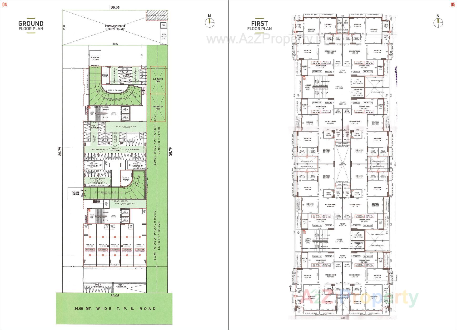 Layout of real estate project Kalp Heights located at Khoraj, Gandhinagar, Gujarat