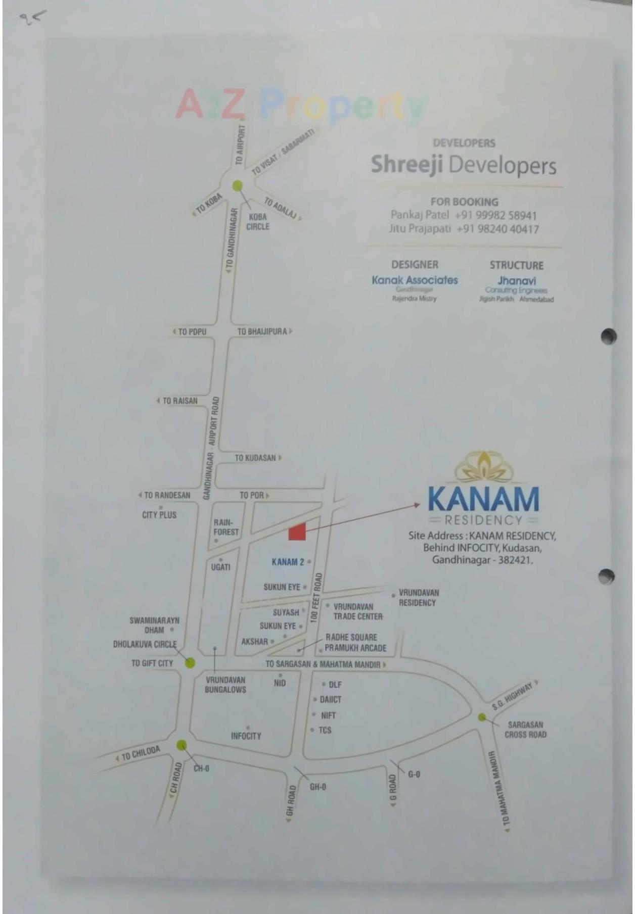  of real estate project Kanam Residency located at Kudasan, Gandhinagar, Gujarat