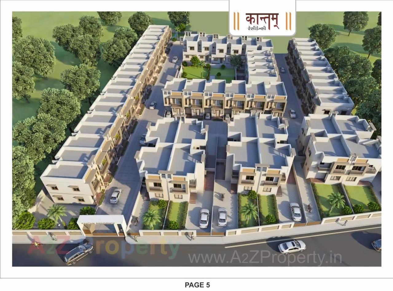 3D Elevation of real estate project Kantam Residency located at Kalol, Gandhinagar, Gujarat