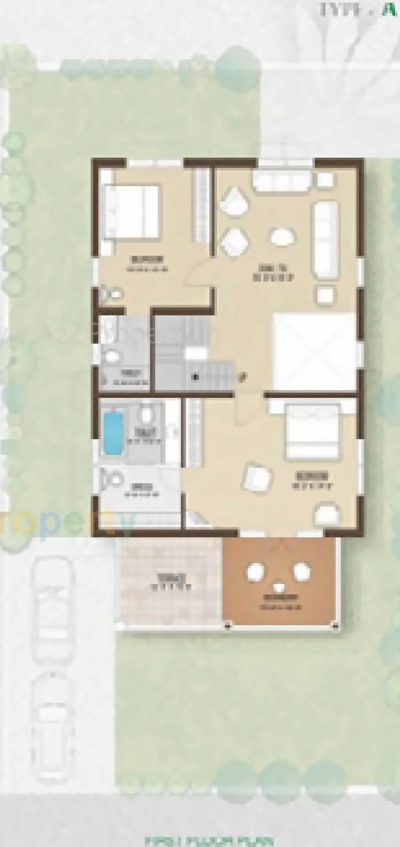 Layout of real estate project Karma Villa located at Borisana, Gandhinagar, Gujarat