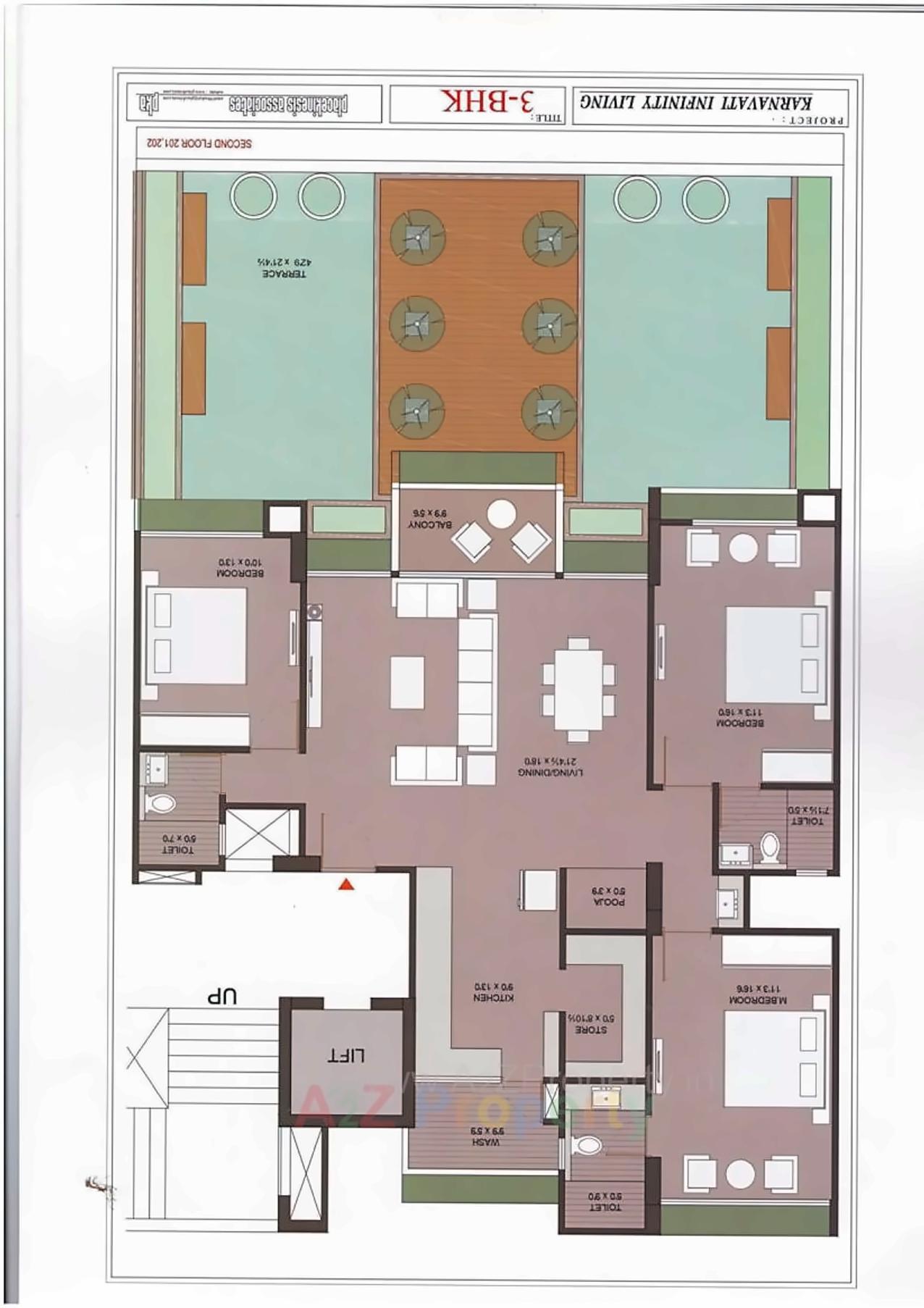 Layout of real estate project Karnavati Infinity Living located at Gandhinagar, Gandhinagar, Gujarat