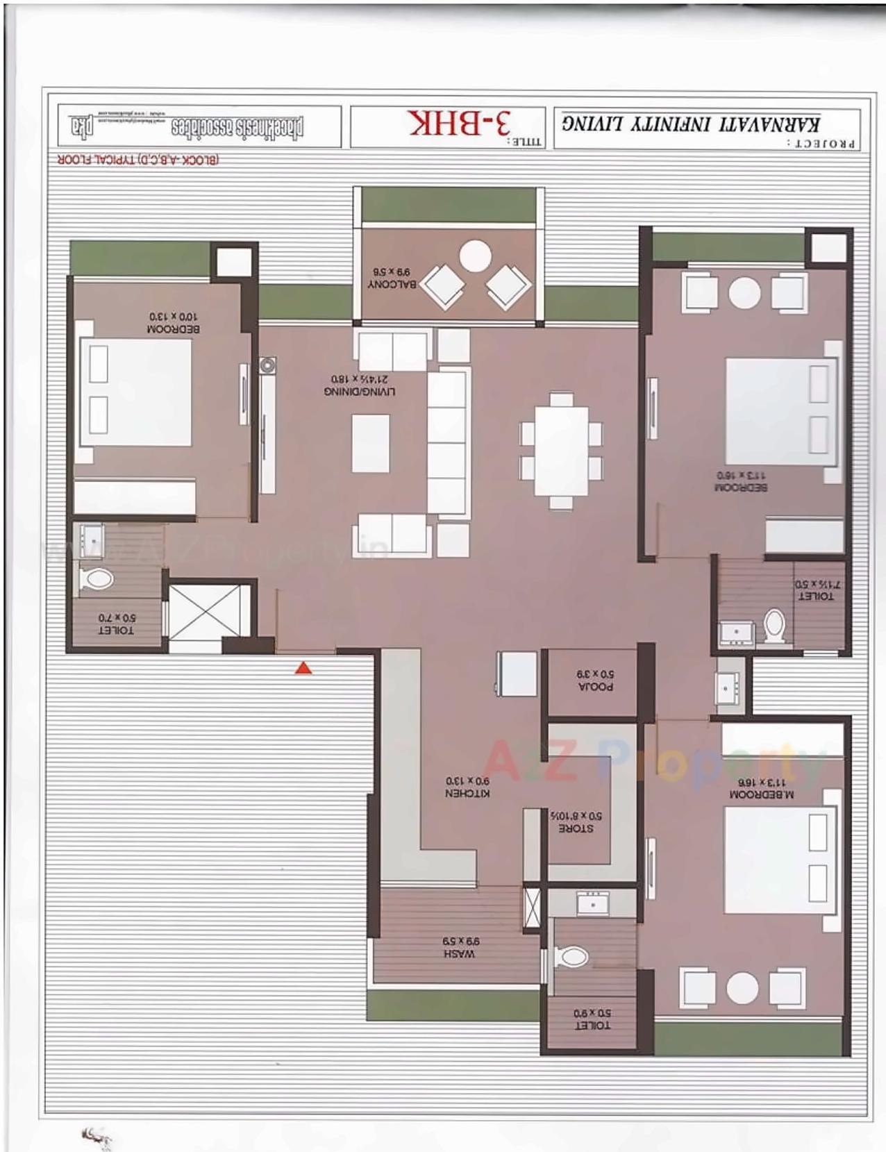 Layout of real estate project Karnavati Infinity Living located at Gandhinagar, Gandhinagar, Gujarat