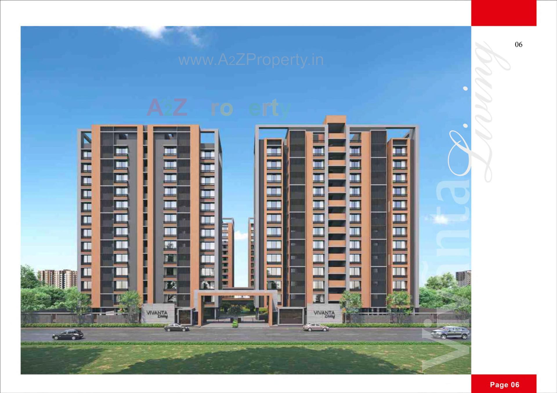 3D Elevation of real estate project Karnavati Vivanta Living Block located at Bhat, Gandhinagar, Gujarat