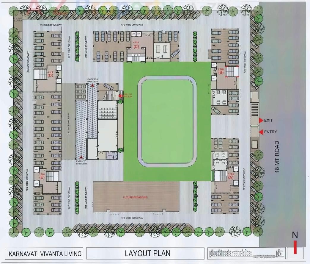 Layout of real estate project Karnavati Vivanta Living located at Bhat, Gandhinagar, Gujarat