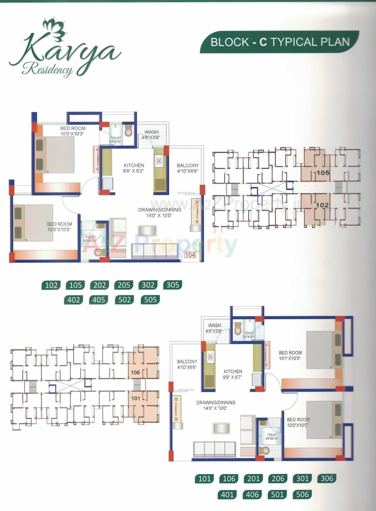 Layout of real estate project Kavya Residency located at Kolavada, Gandhinagar, Gujarat