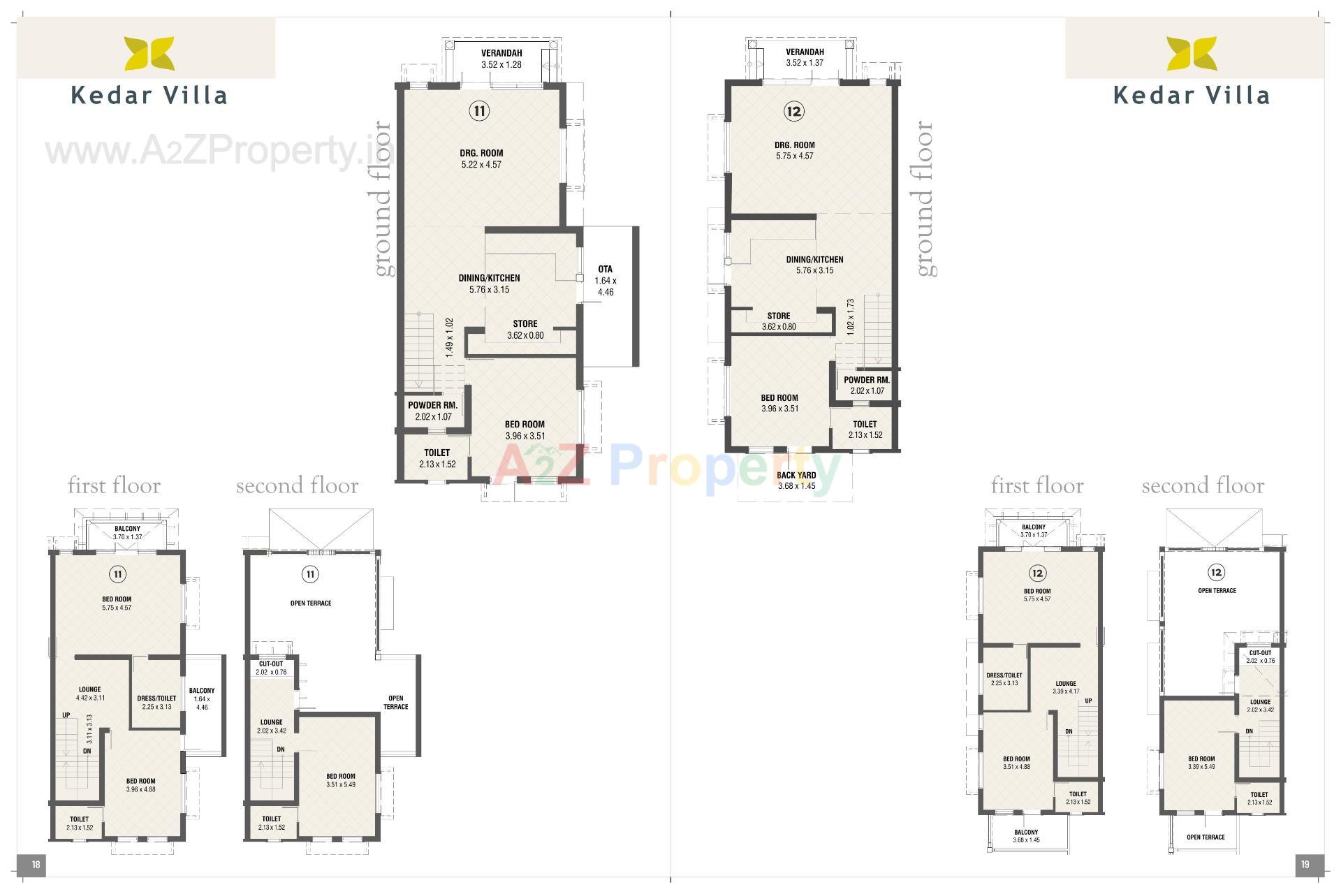 Layout of real estate project Kedar Villa located at Saij, Gandhinagar, Gujarat