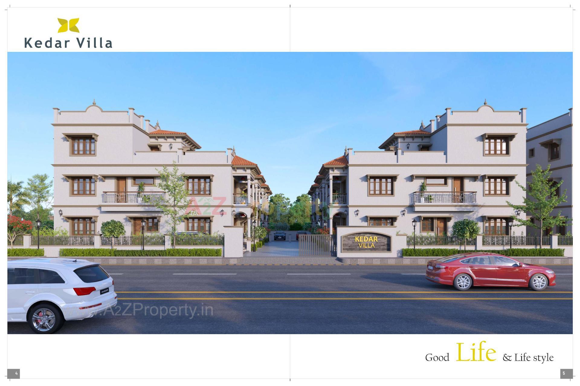 3D Elevation of real estate project Kedar Villa located at Saij, Gandhinagar, Gujarat