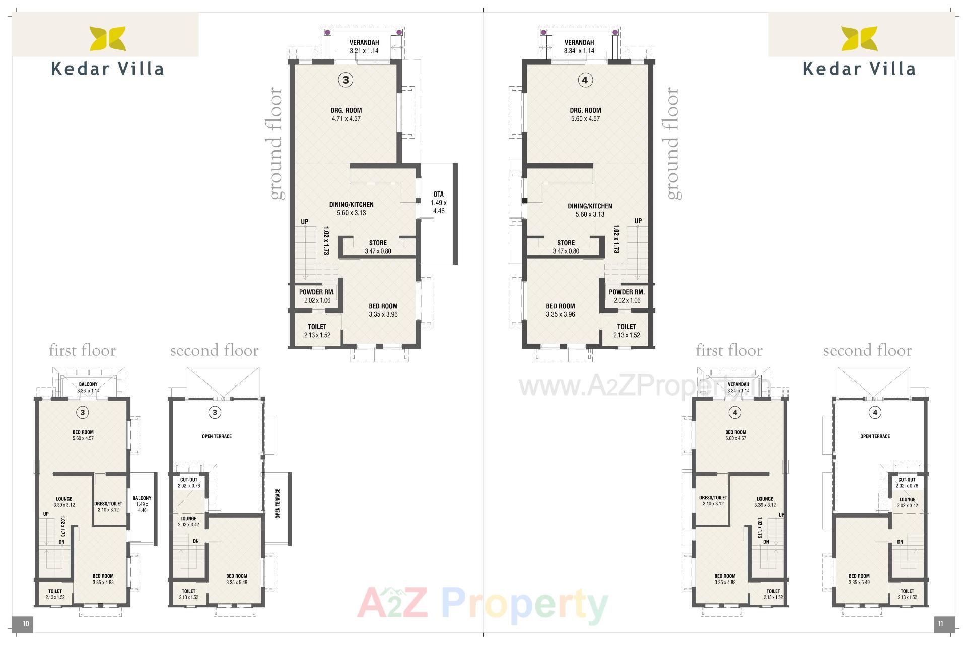 Layout of real estate project Kedar Villa located at Saij, Gandhinagar, Gujarat