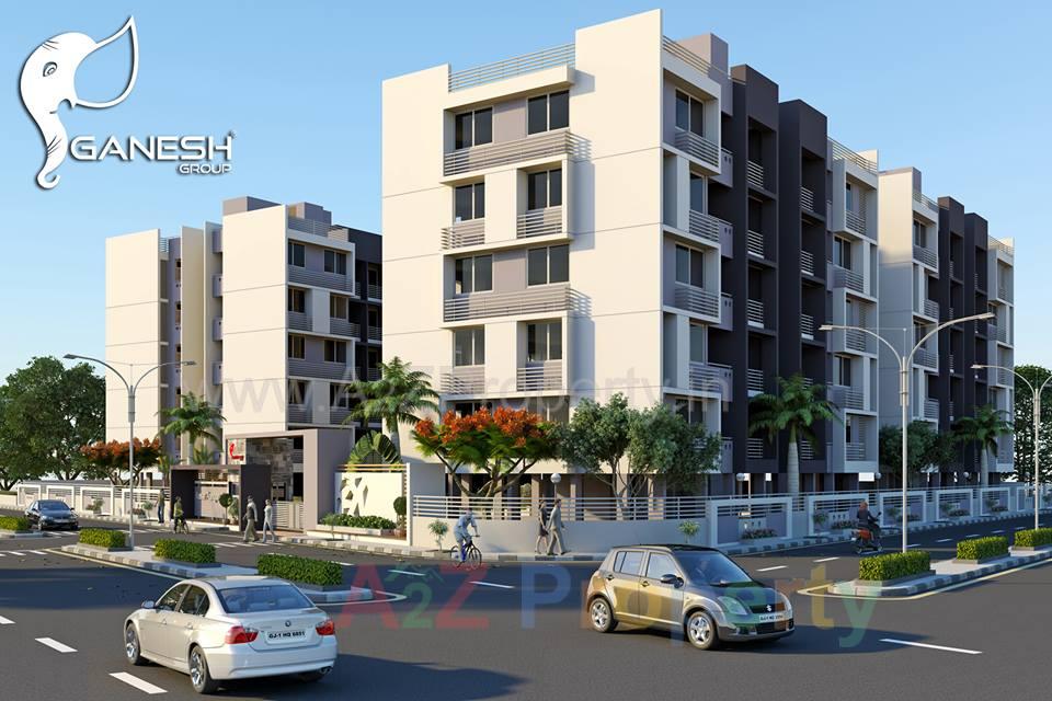 3D Elevation of real estate project Kesar Aangan located at Indroda, Gandhinagar, Gujarat