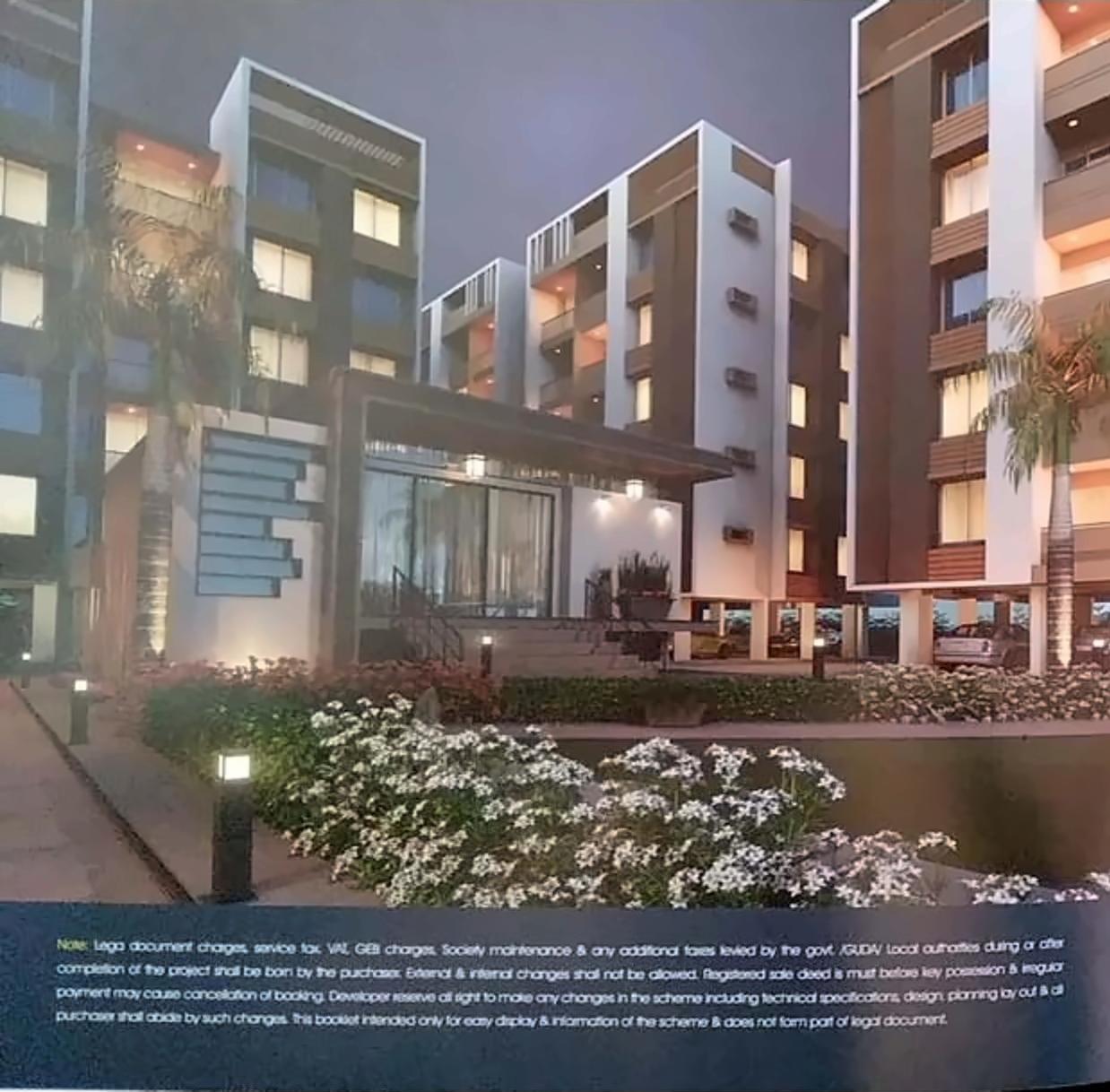 3D Elevation of real estate project Kesar Aangan located at Indroda, Gandhinagar, Gujarat