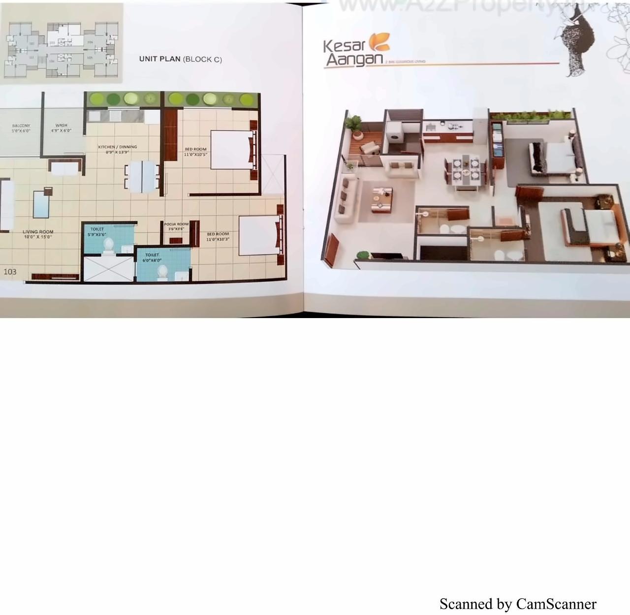 Layout of real estate project Kesar Aangan located at Indroda, Gandhinagar, Gujarat