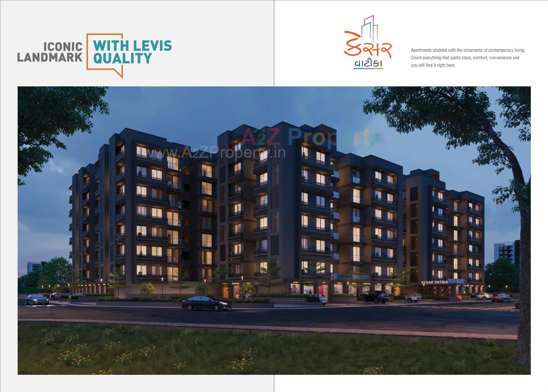 3D Elevation of real estate project Kesar Vatika located at Nanachiloda, Gandhinagar, Gujarat