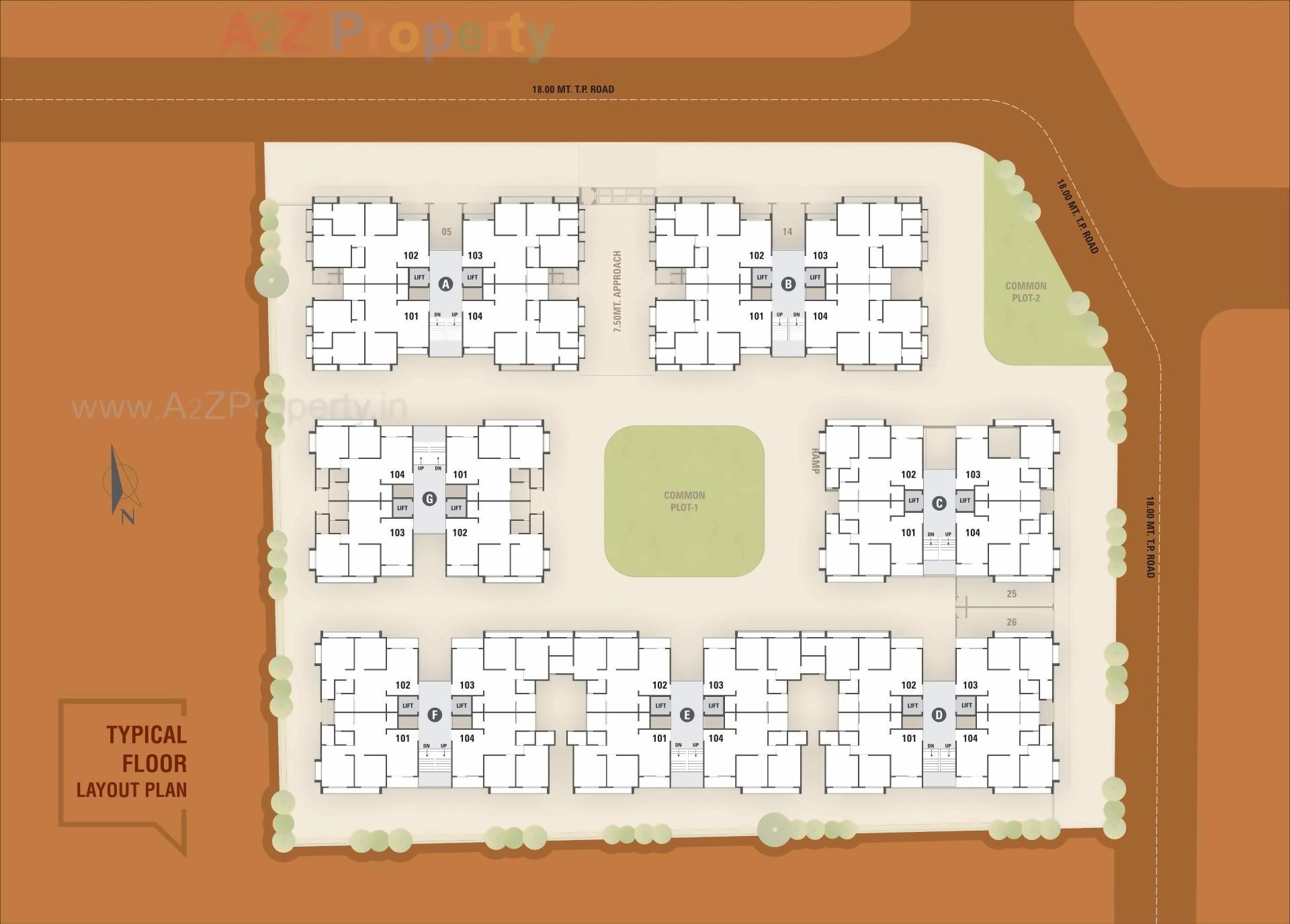 Layout of real estate project Kesar Vatika located at Nanachiloda, Gandhinagar, Gujarat
