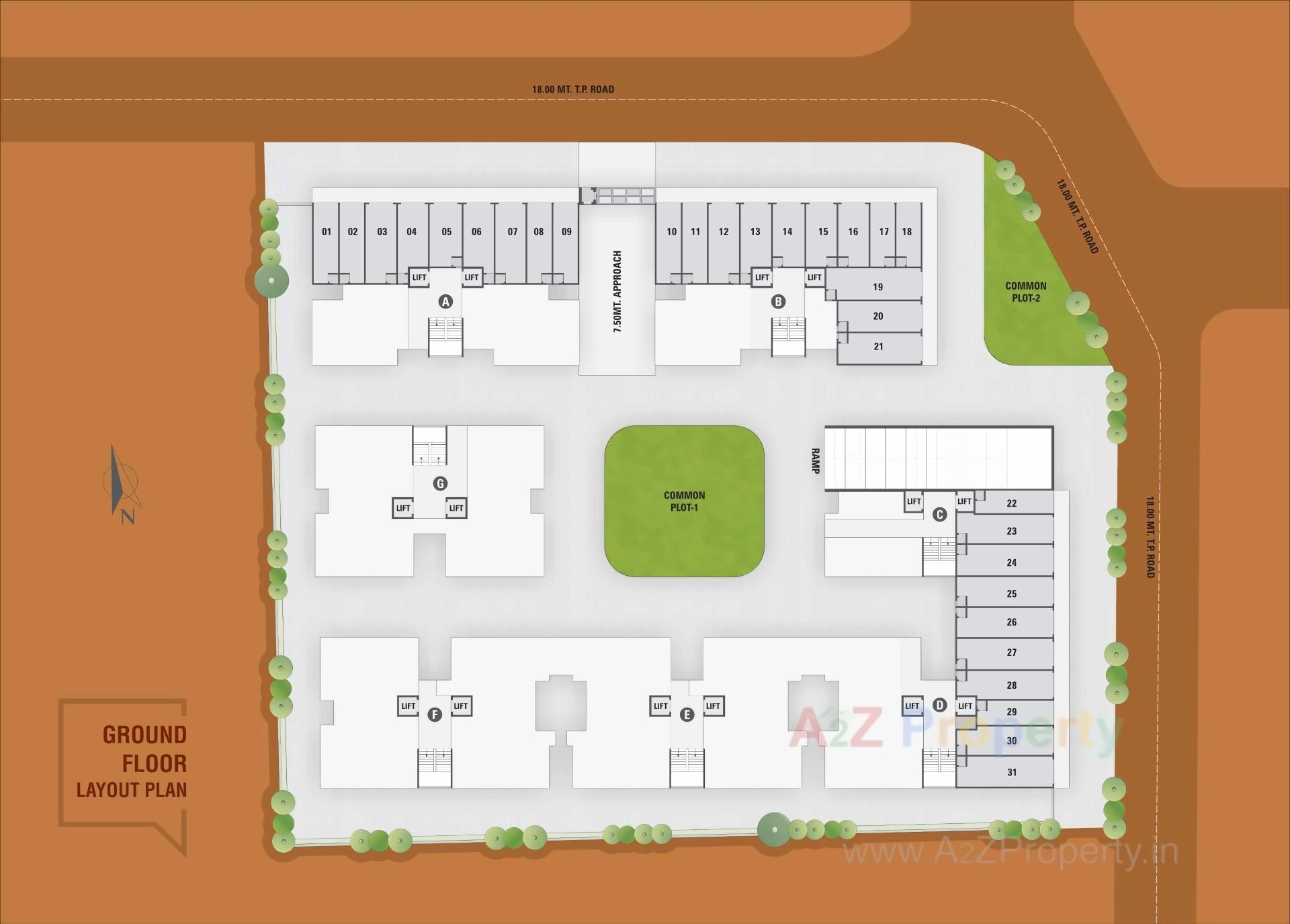 Layout of real estate project Kesar Vatika located at Nanachiloda, Gandhinagar, Gujarat