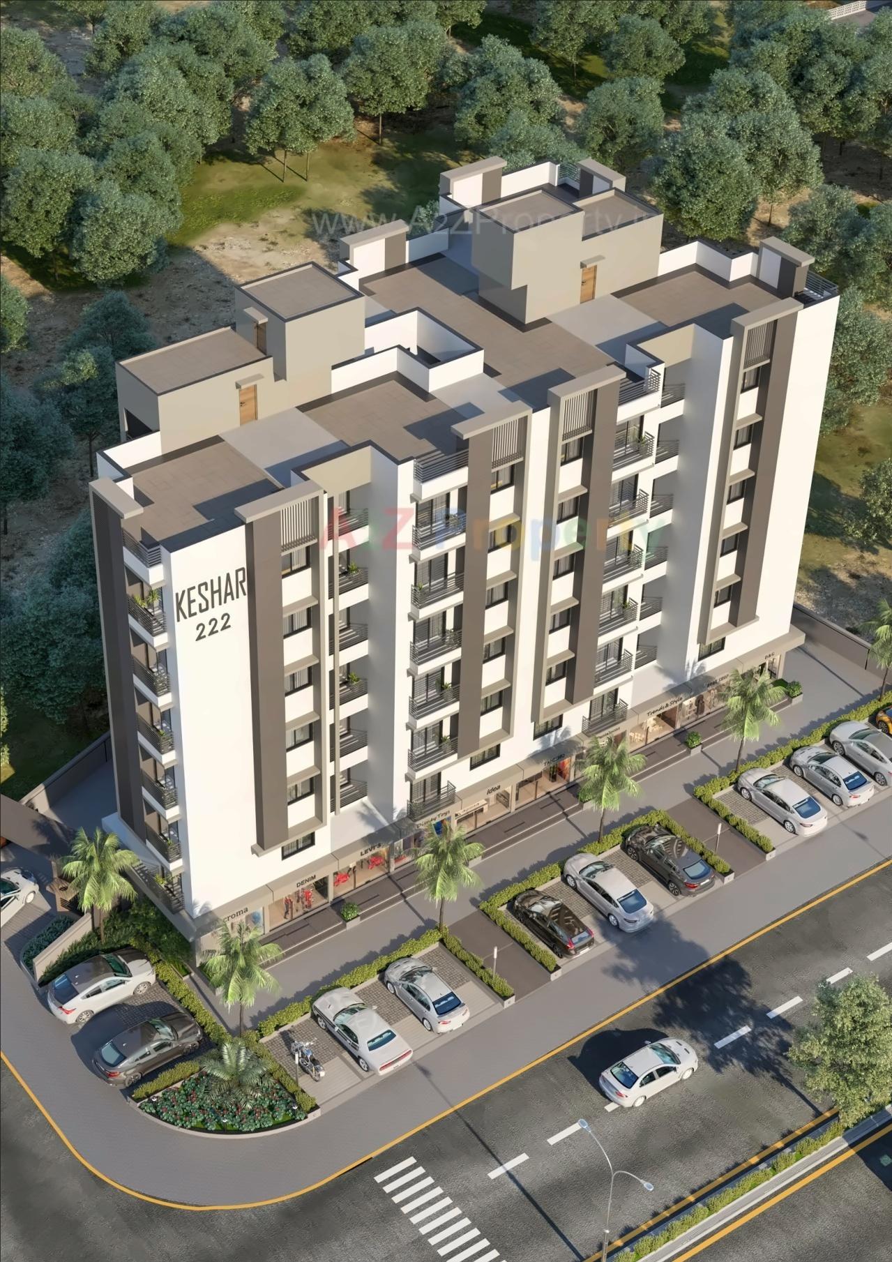 3D Elevation of real estate project Keshar 2 located at Gandhinagar, Gandhinagar, Gujarat