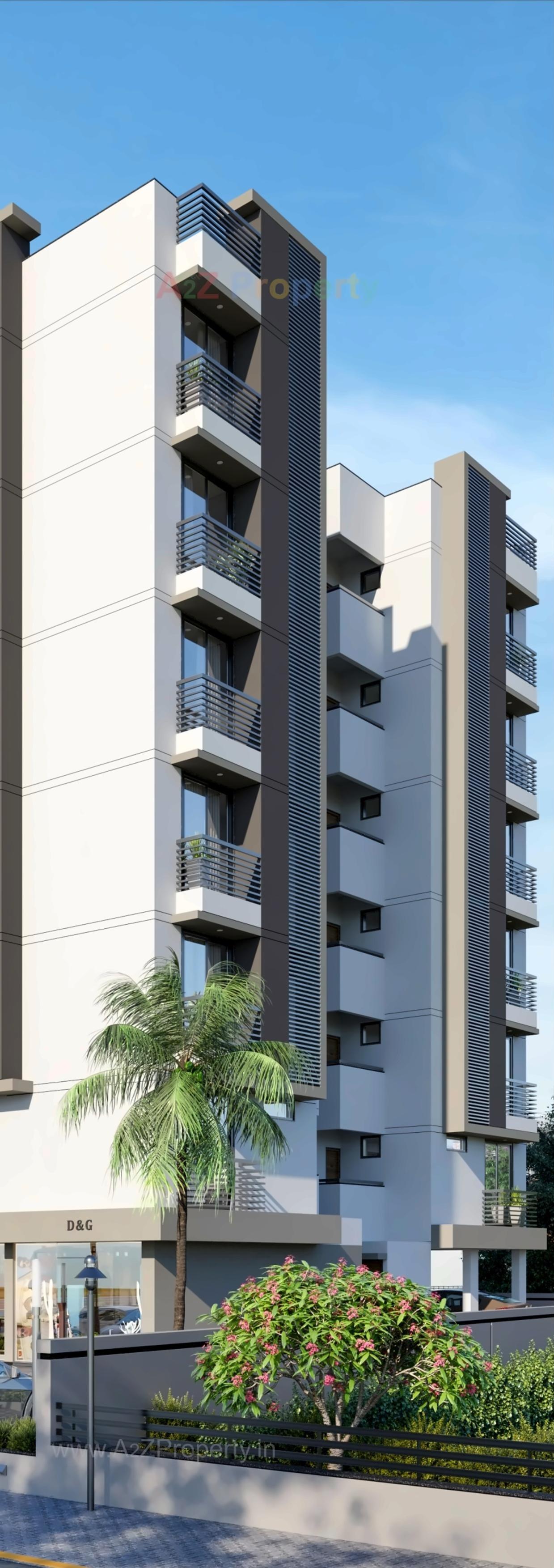3D Elevation of real estate project Keshar 2 located at Gandhinagar, Gandhinagar, Gujarat