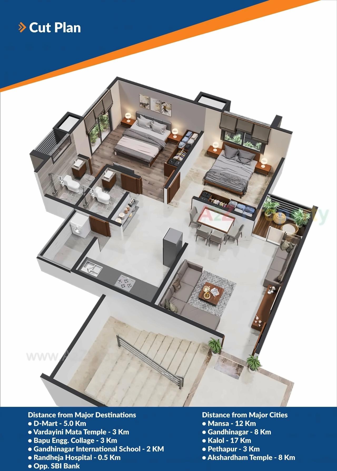 Layout of real estate project Keshar 2 located at Gandhinagar, Gandhinagar, Gujarat