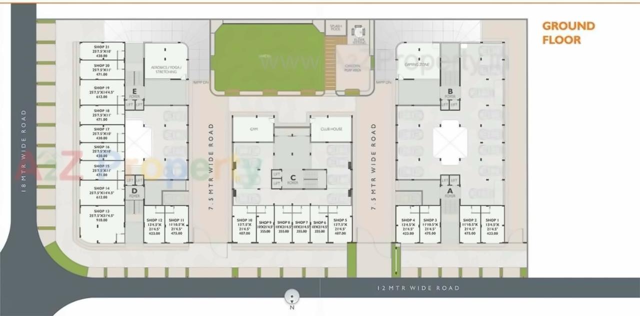 Layout of real estate project Keshar Aalayam located at Khoraj, Gandhinagar, Gujarat