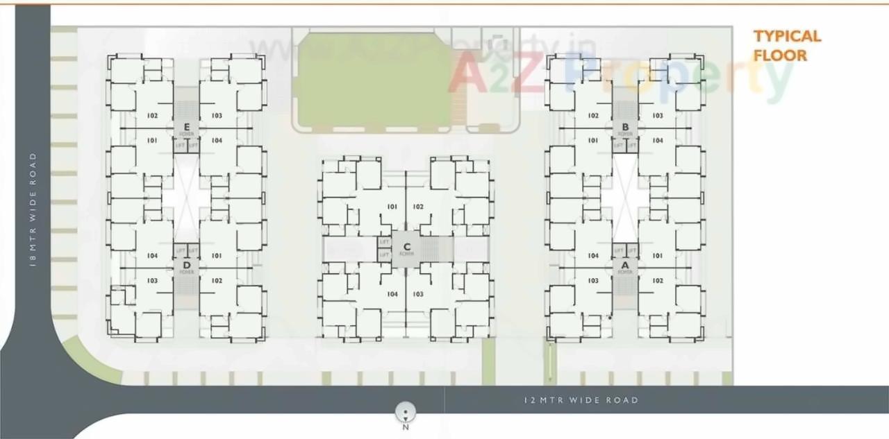 Layout of real estate project Keshar Aalayam located at Khoraj, Gandhinagar, Gujarat