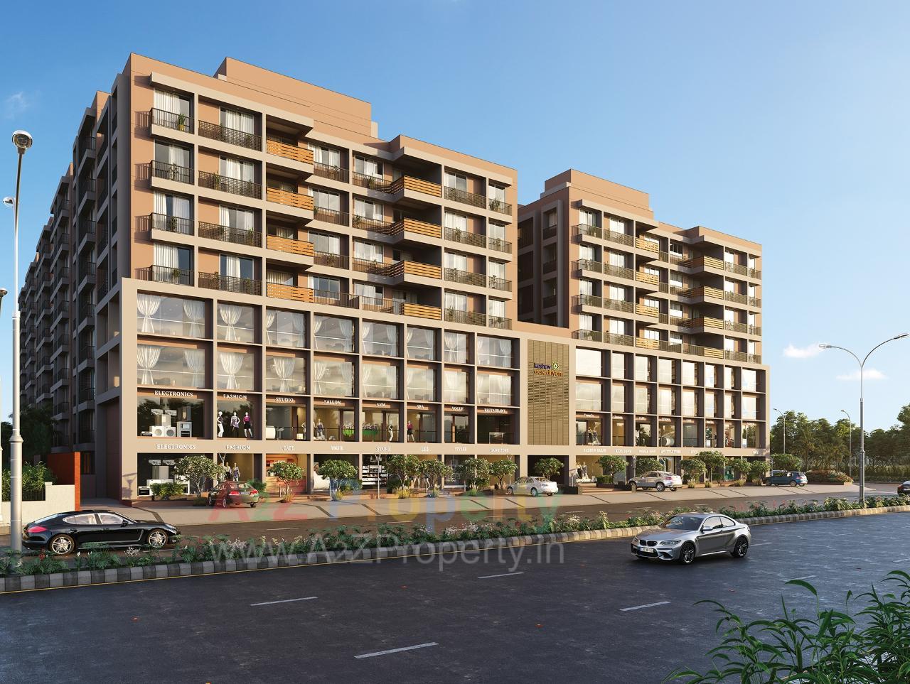3D Elevation of real estate project Keshav Aaradhyam located at Kudasan, Gandhinagar, Gujarat