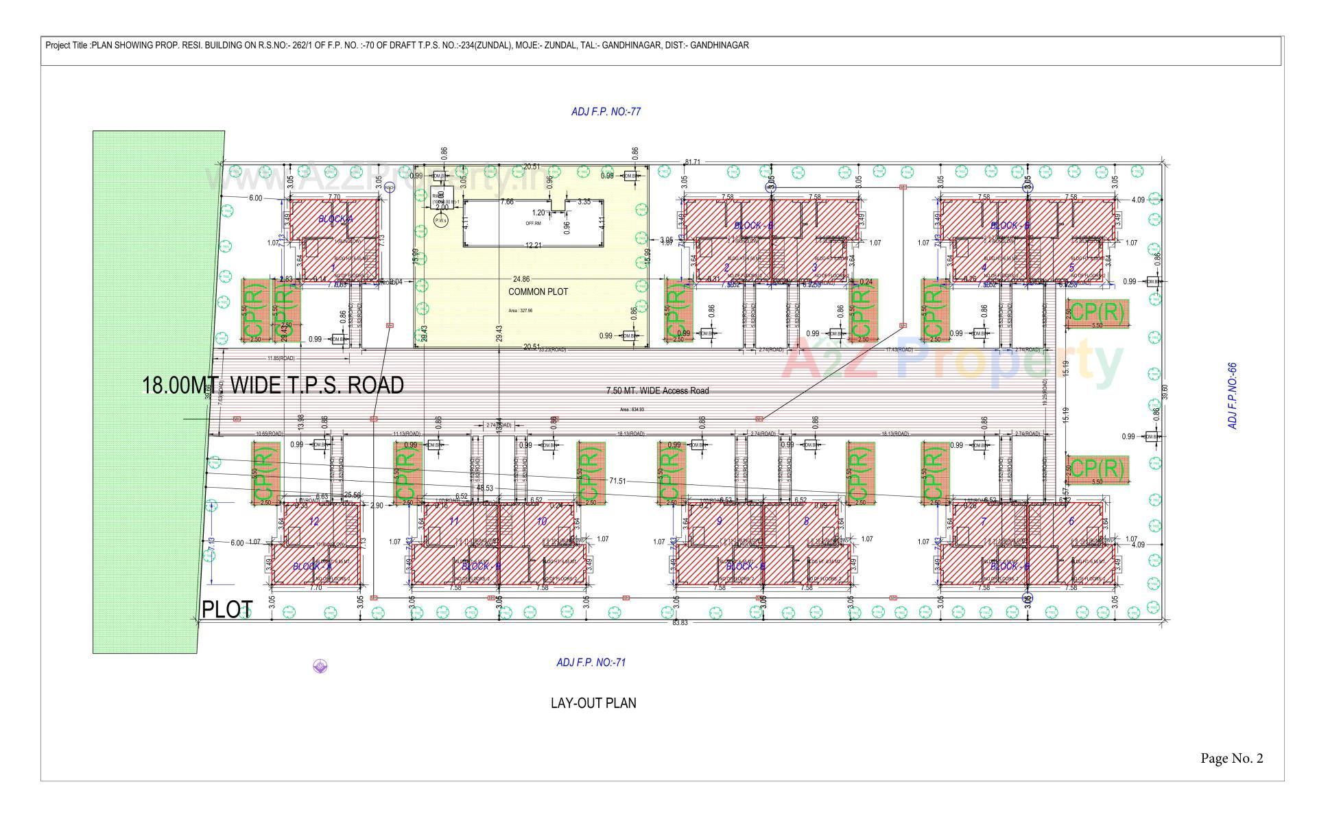 Layout of real estate project Keshav Bunglows located at Zundal, Gandhinagar, Gujarat