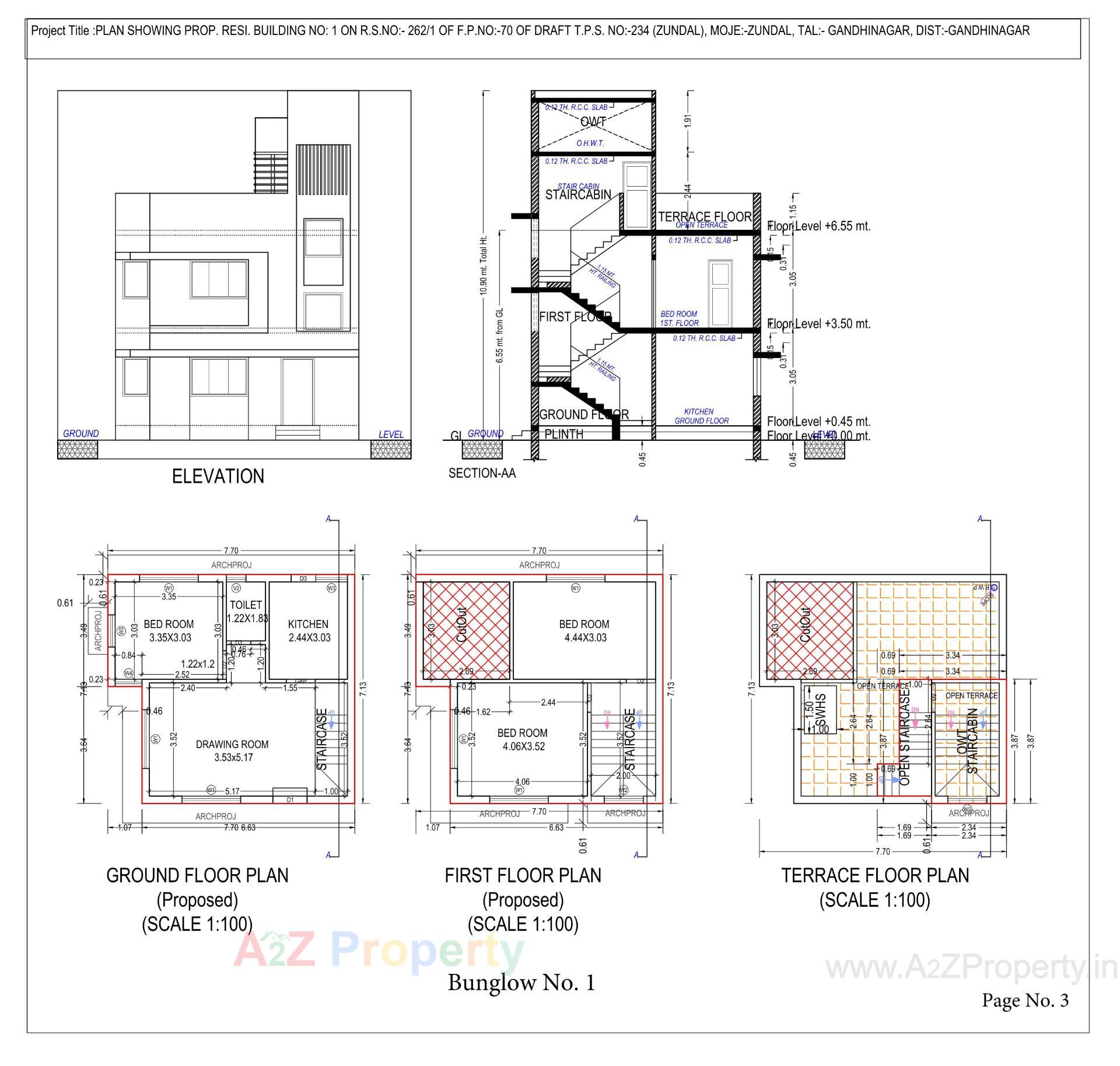 Layout of real estate project Keshav Bunglows located at Zundal, Gandhinagar, Gujarat