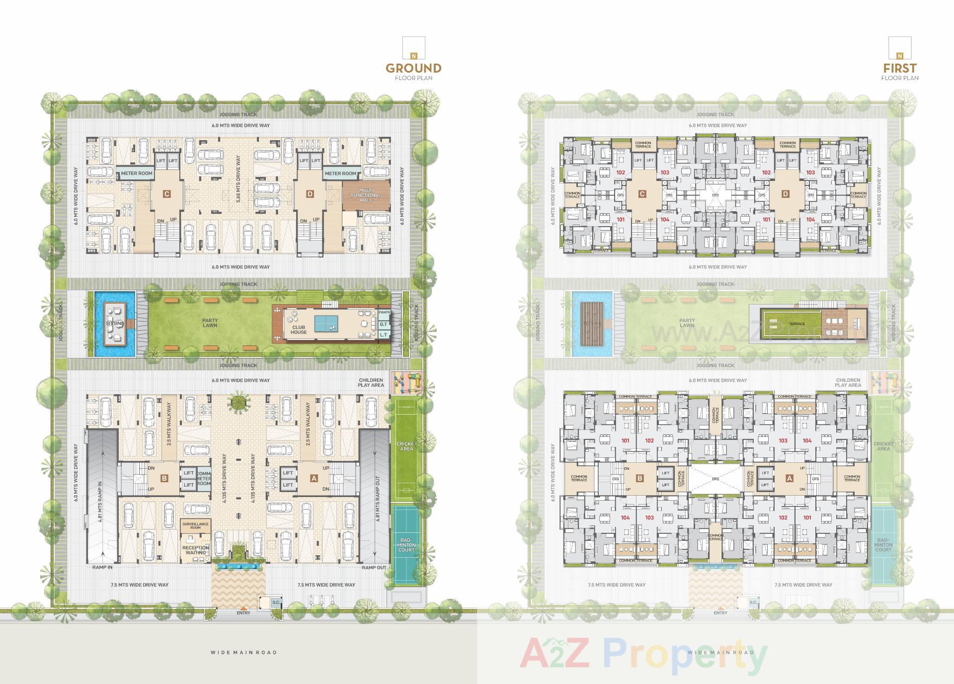 Layout of real estate project Keshav Elitus located at Randesan, Gandhinagar, Gujarat