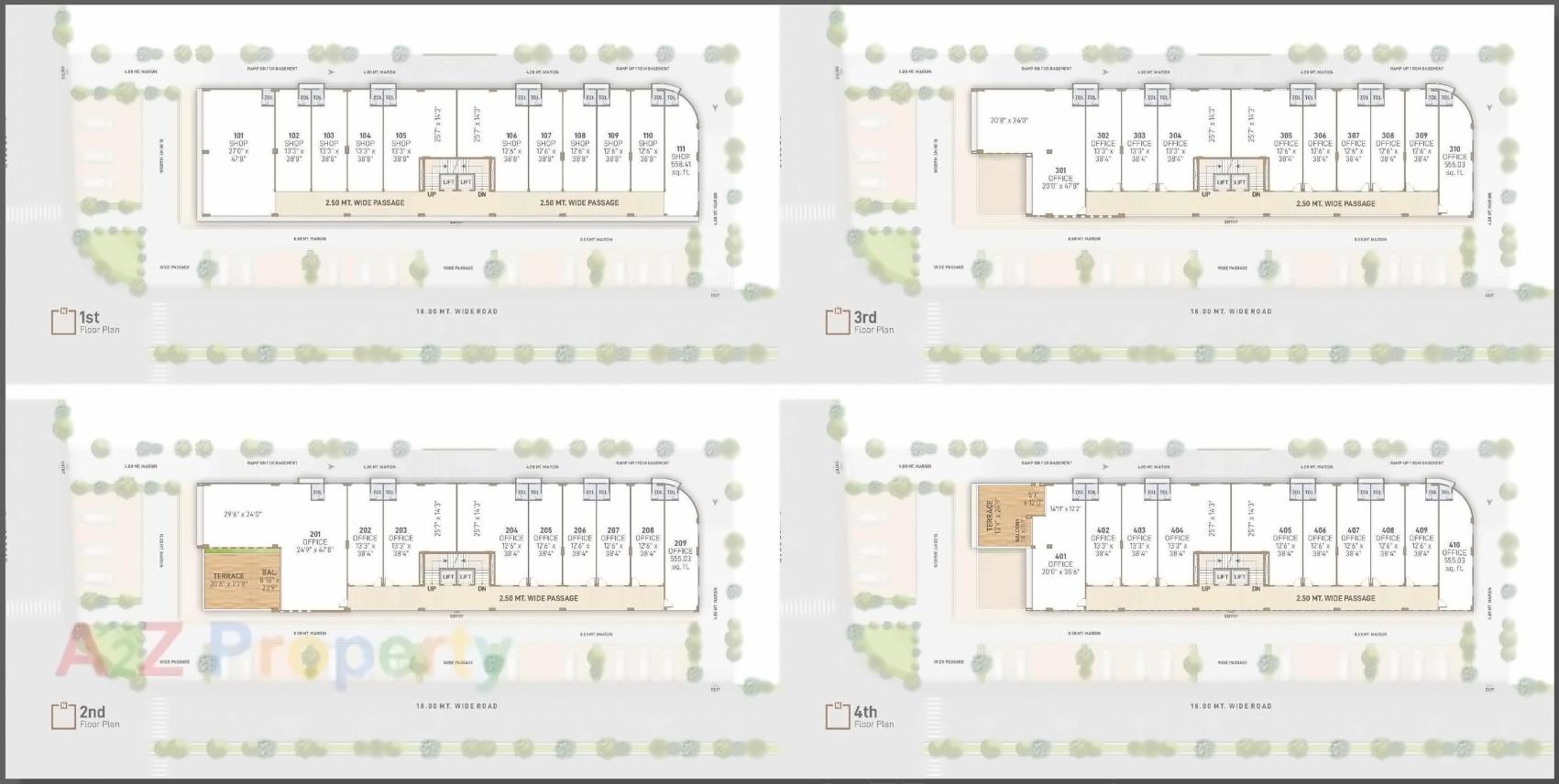 Layout of real estate project Keshavam Square located at Kudasan, Gandhinagar, Gujarat